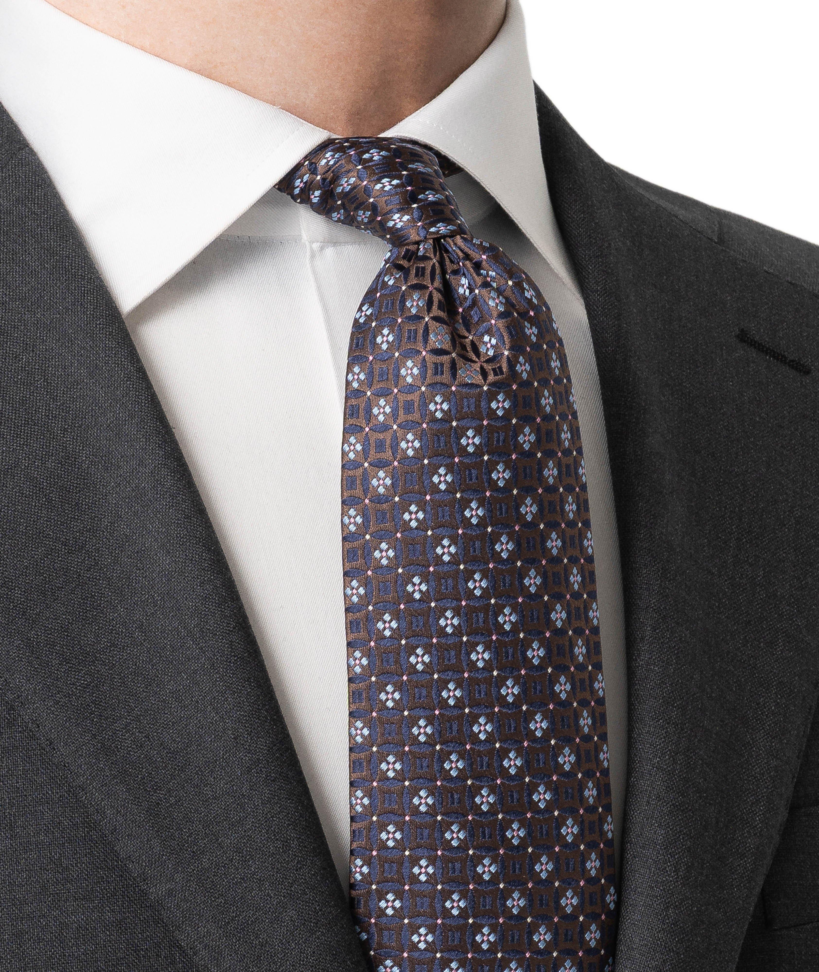 Floral Medallion Woven Silk Tie image 3