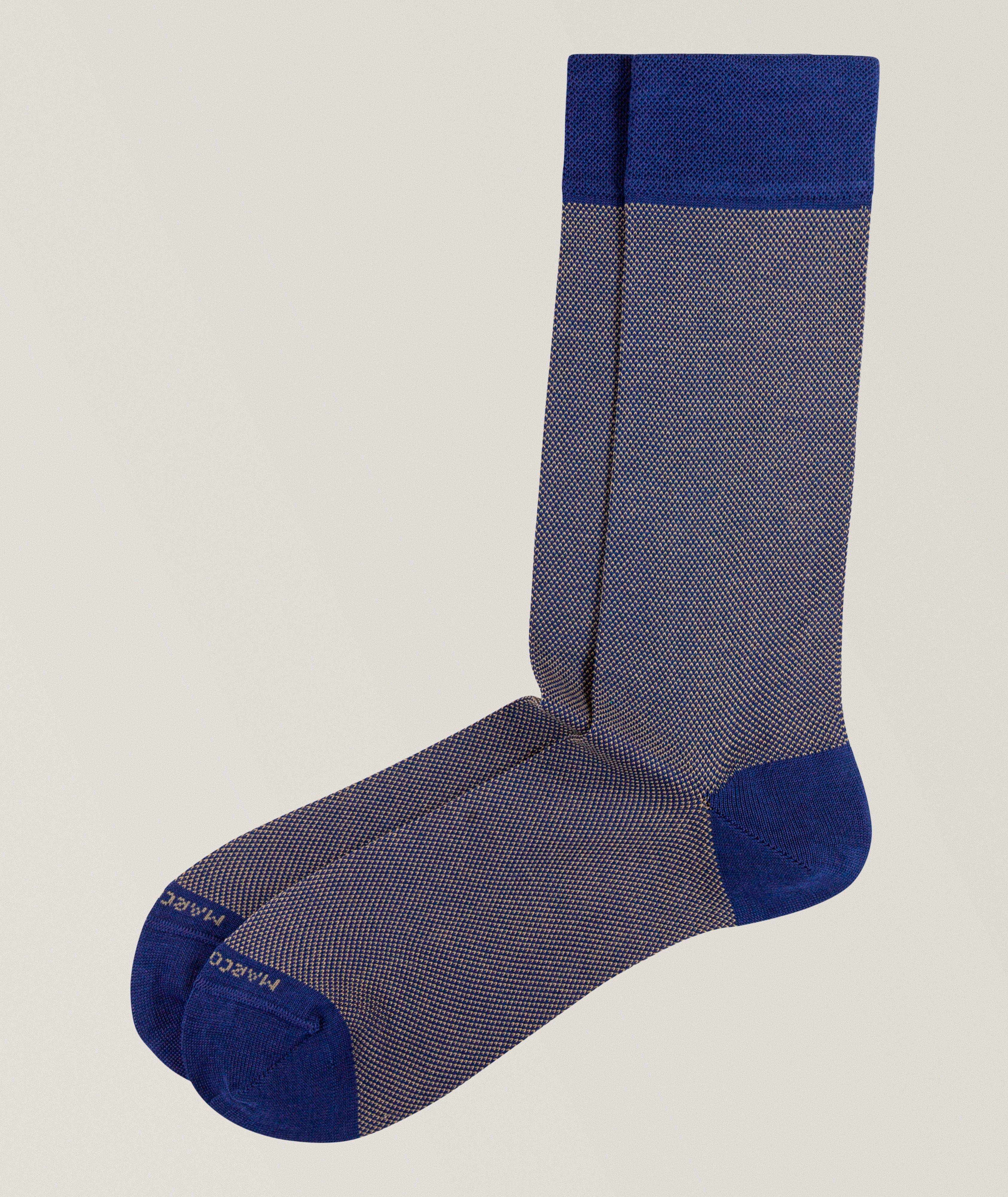 Marcoliani Birdseye Pima Cotton-Blend Socks