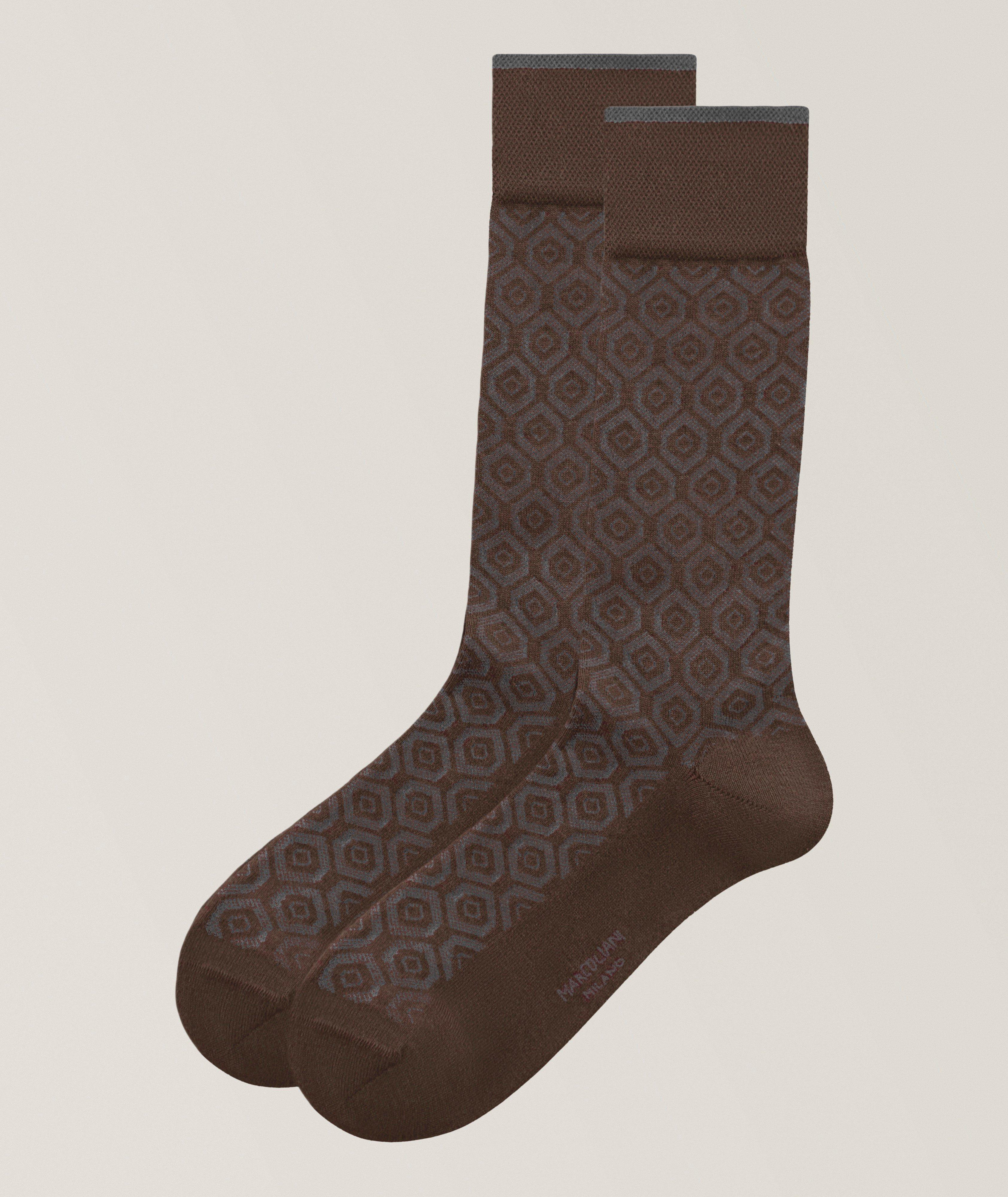 Marcoliani Vintage Pima Cotton-Blend Dress Socks