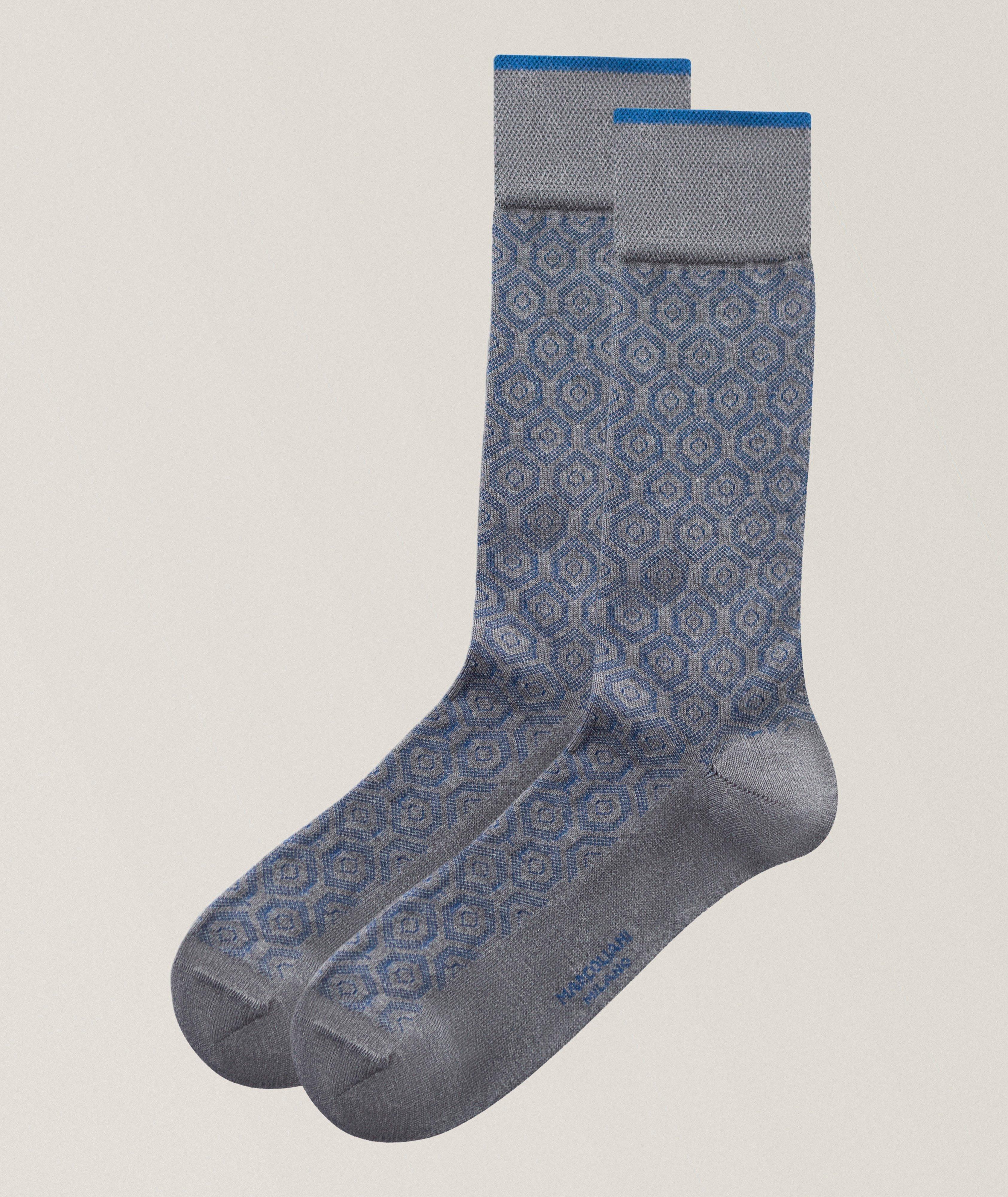 Marcoliani Vintage Pima Cotton-Blend Dress Socks
