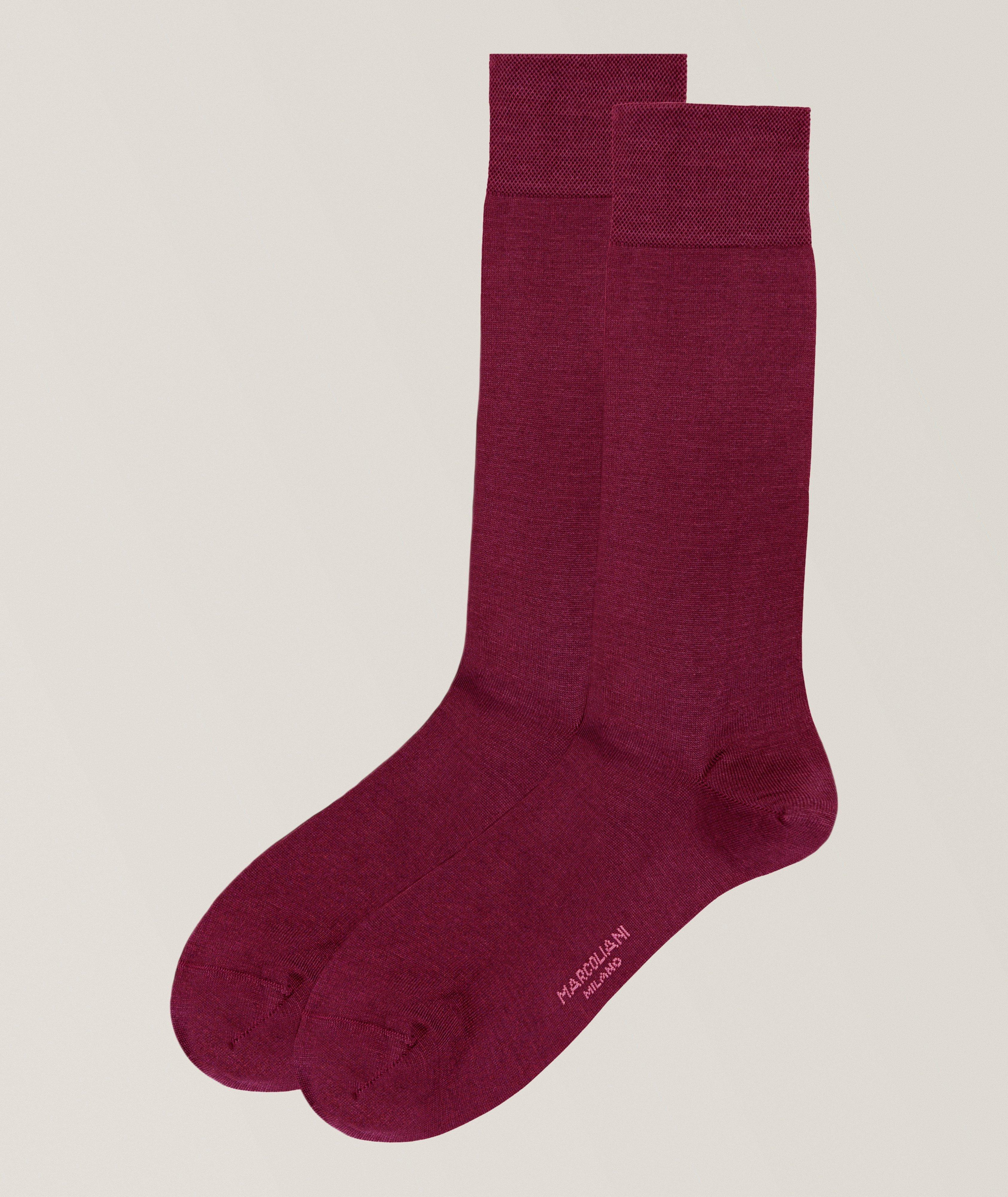 Marcoliani Solid Flat Pima Cotton-Blend Socks