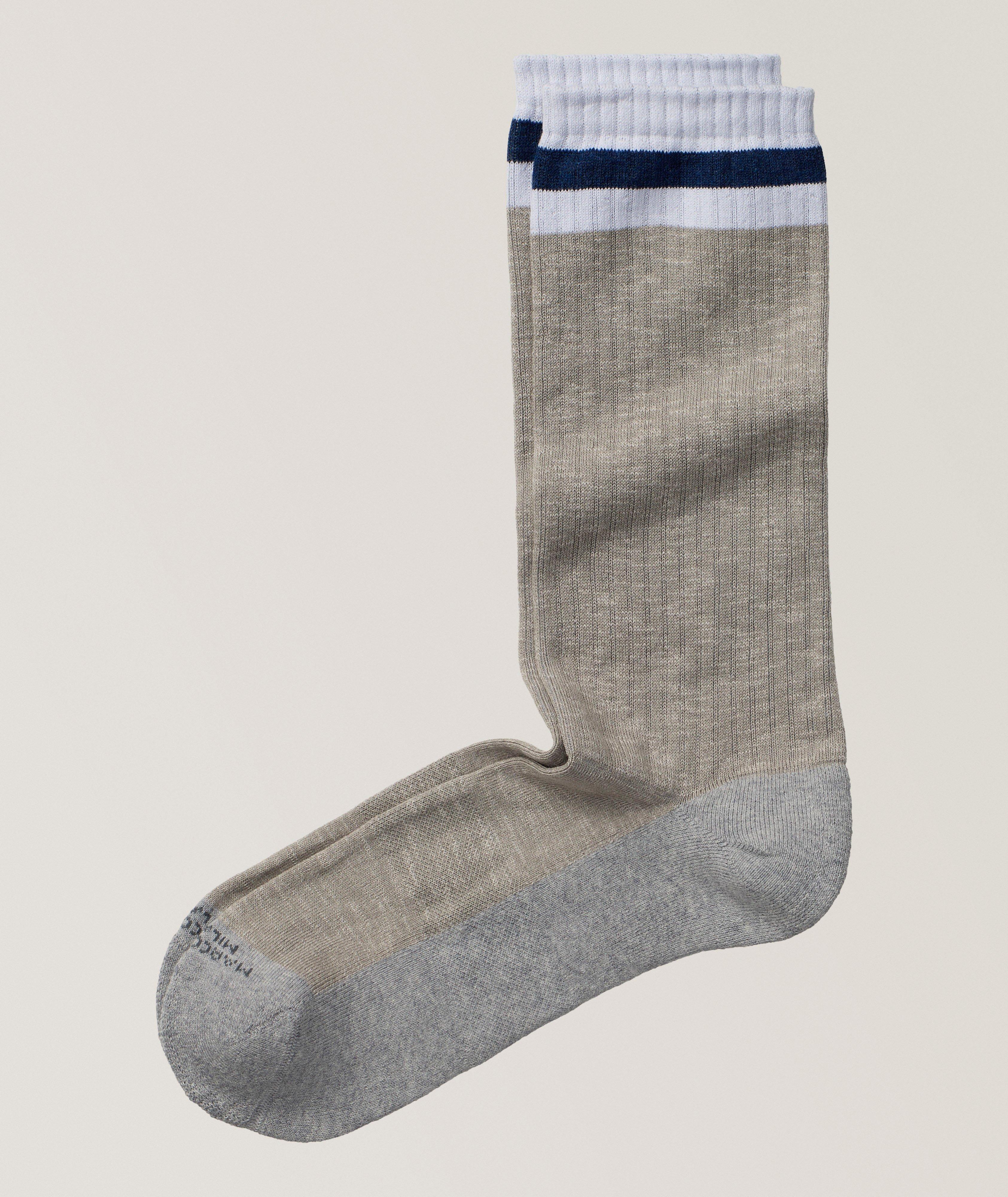 Marcoliani Preppy Stripe Pima Sneaker Socks