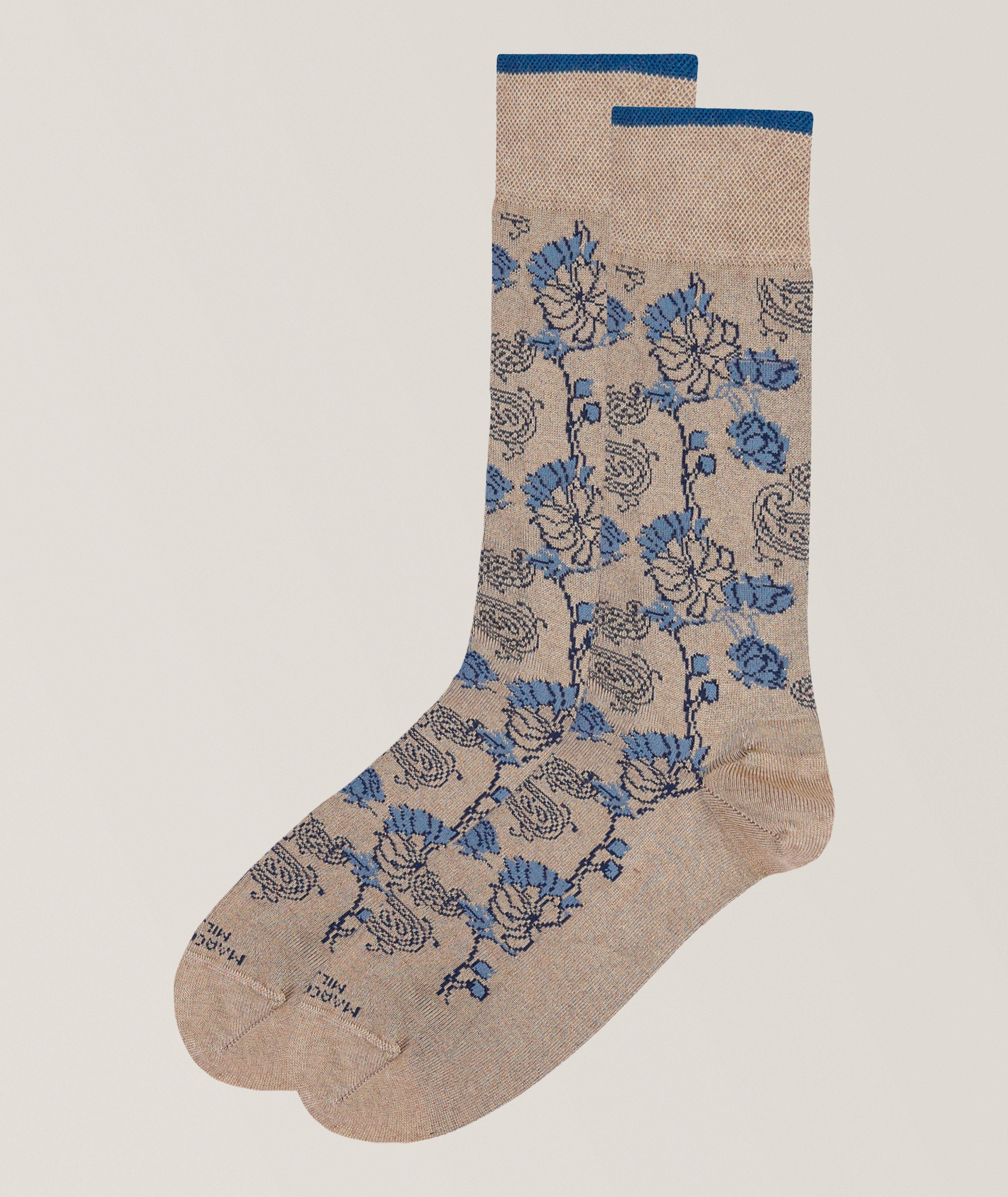 Marcoliani Dharam Flower Mousse of Modal Dress Socks