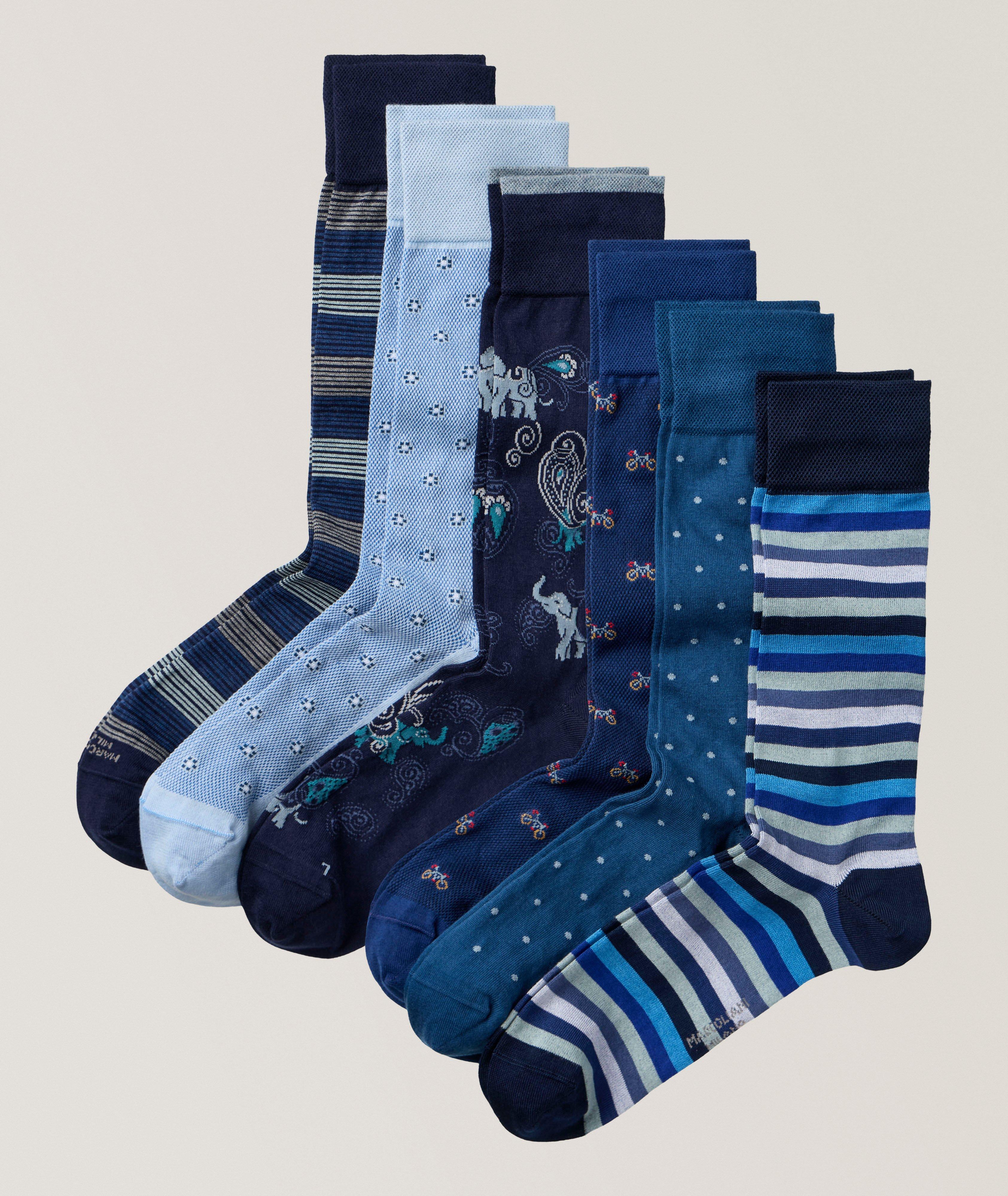 6-Pack Assorted Pima Cotton-Blend Socks  image 0
