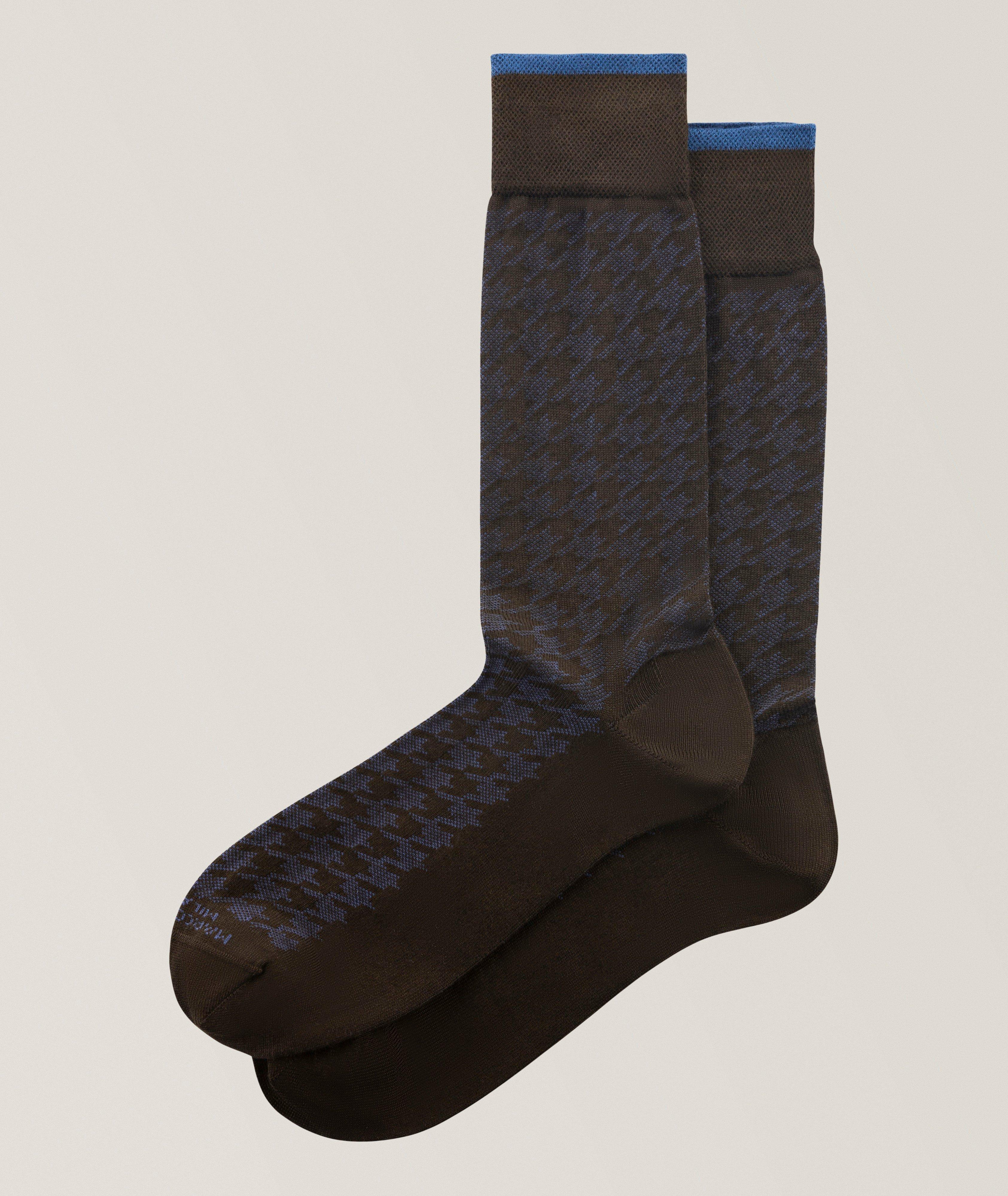 Houndstooth Mousse of Modal Dress Socks image 0