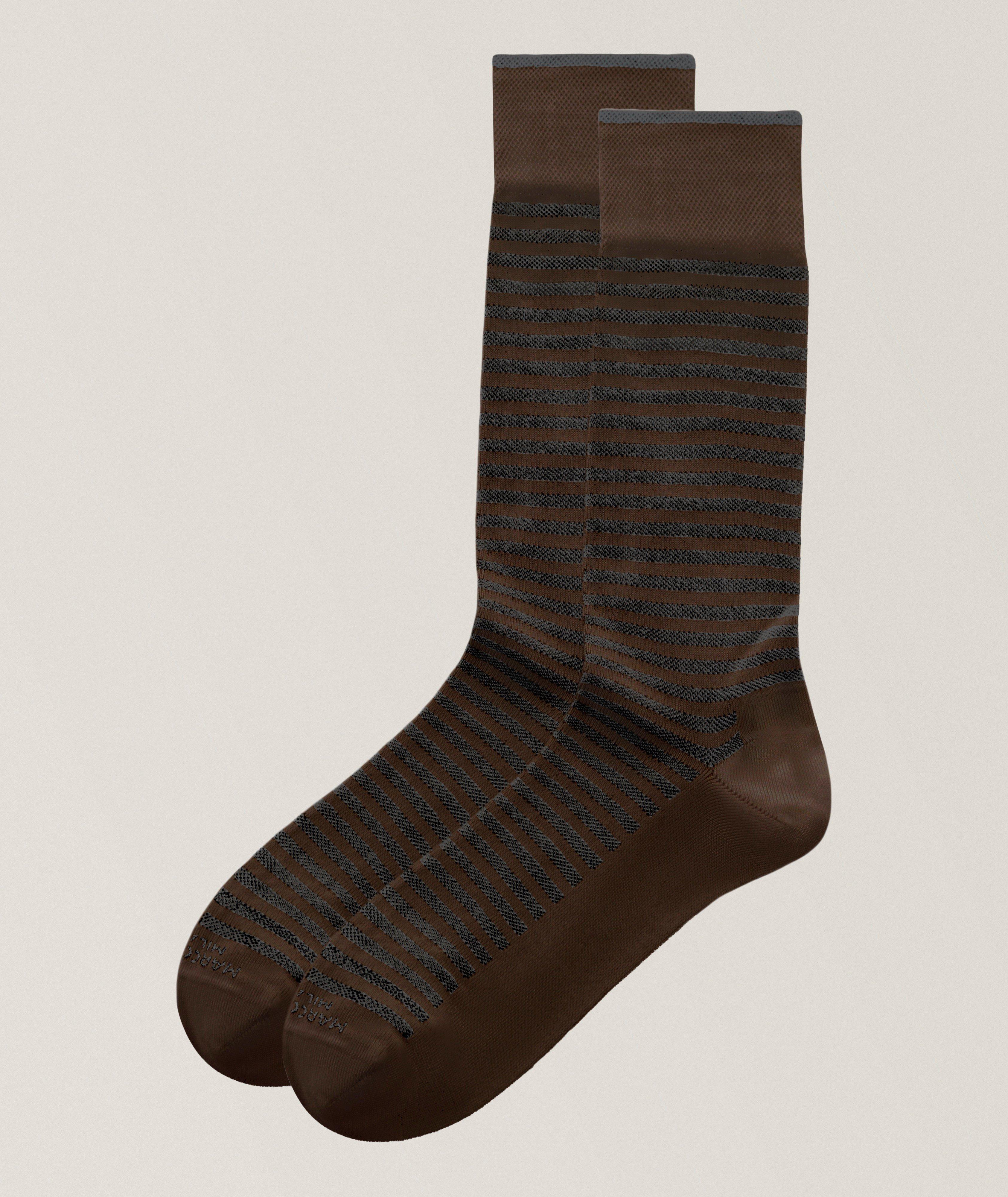 Striped Mousse of Modal Dress Socks image 0