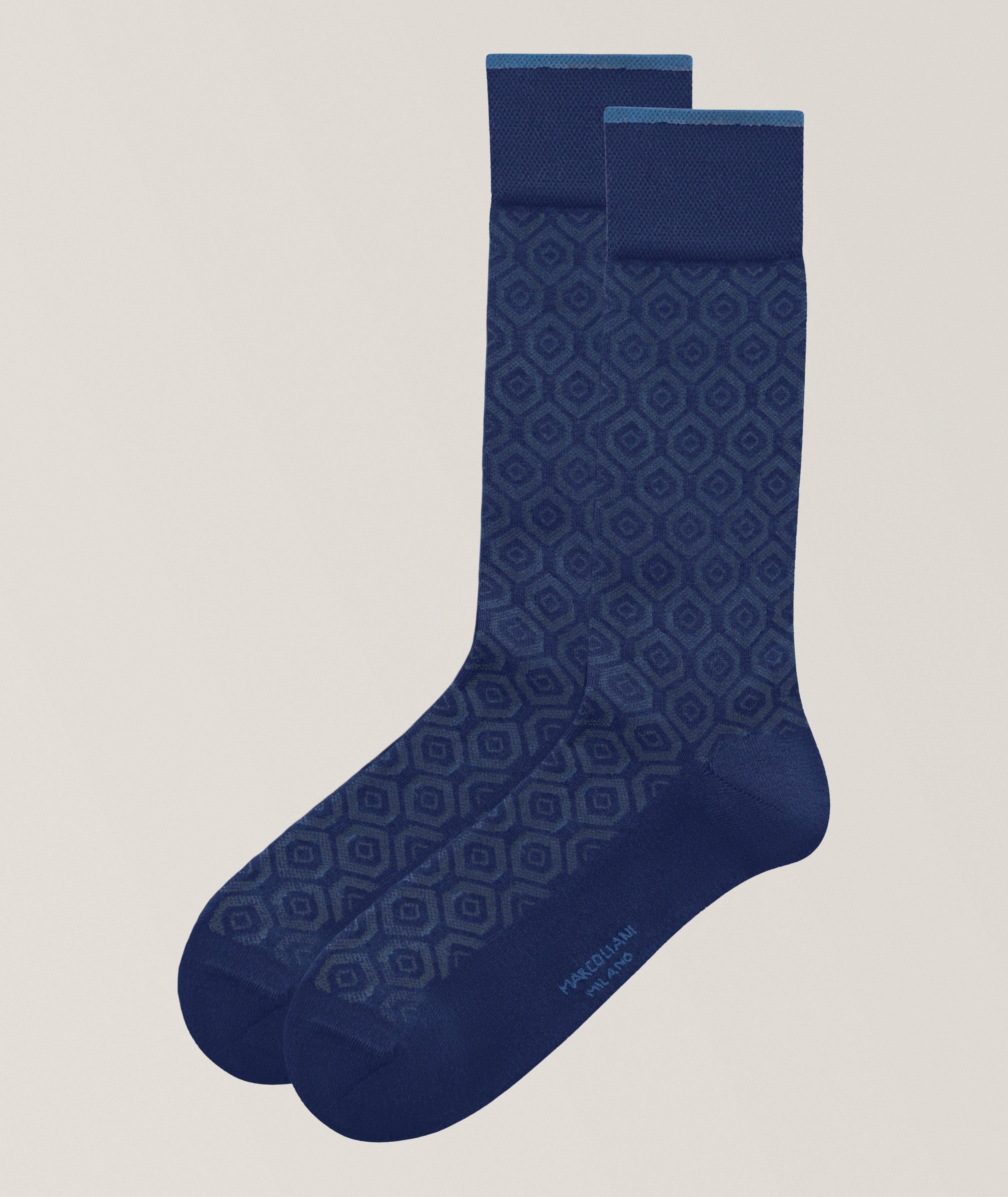 Marcoliani Vintage Pima Cotton-Blend Dress Socks