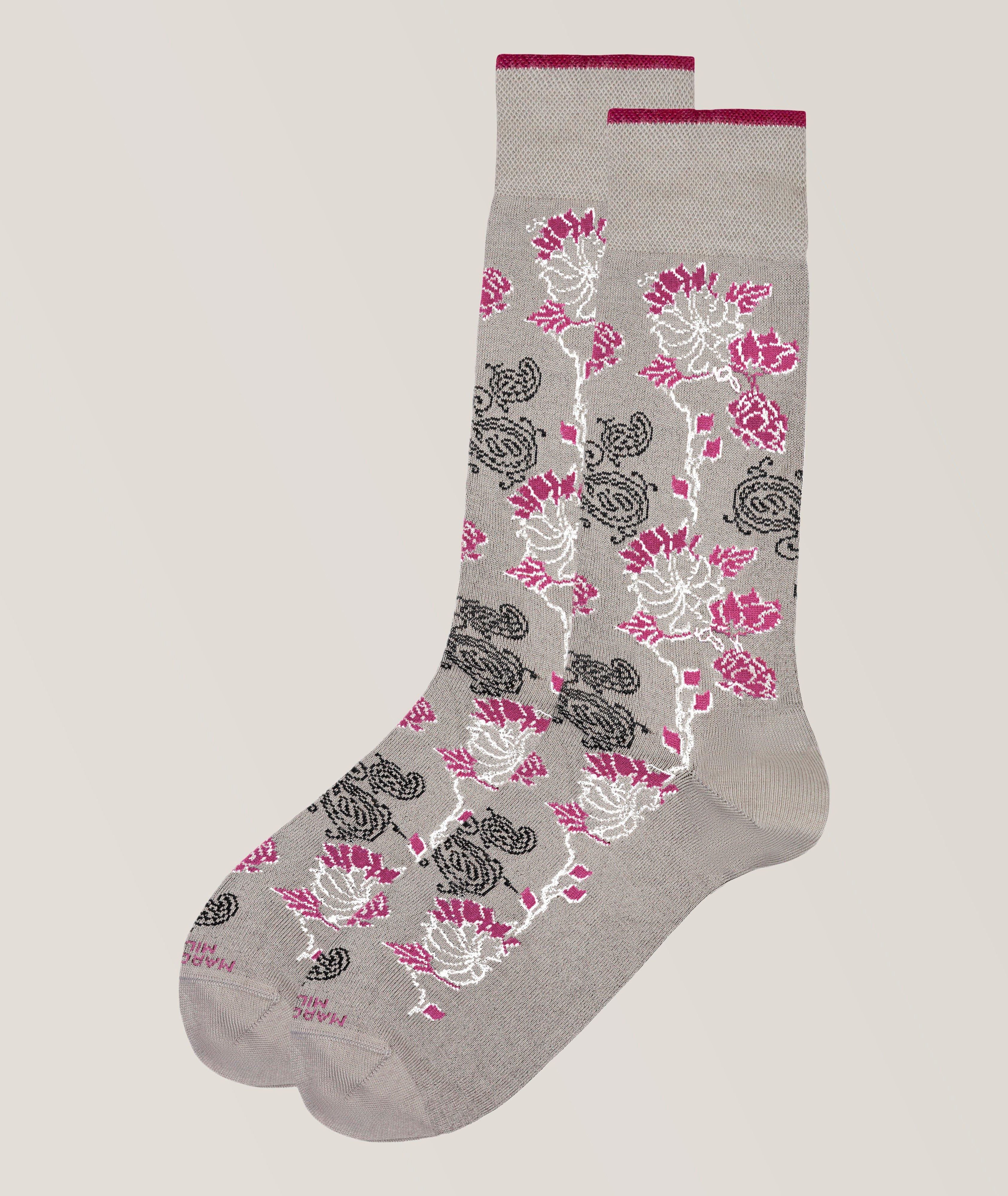 Marcoliani Dharam Flower Mousse of Modal Dress Socks