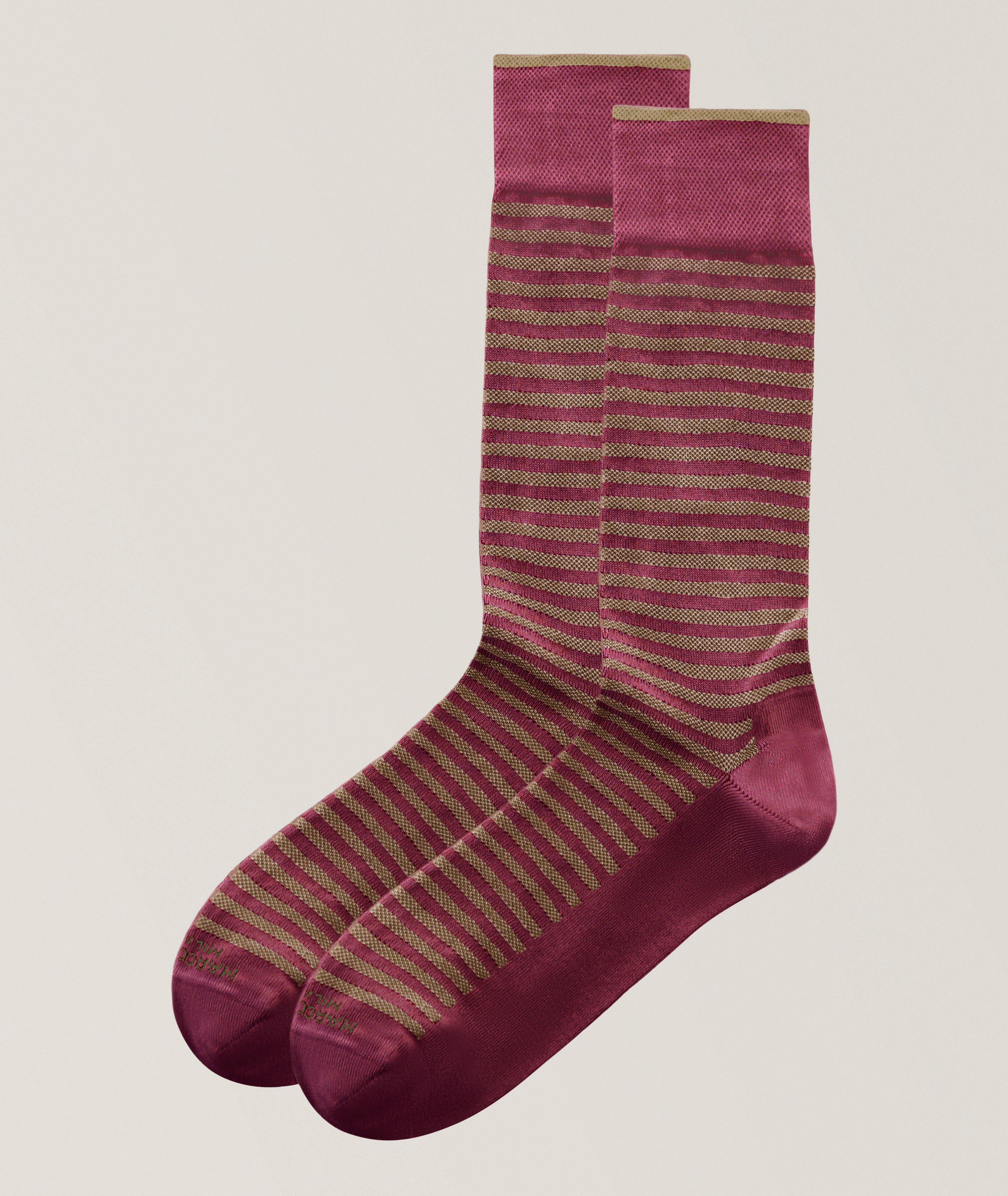 Marcoliani Striped Mousse of Modal Dress Socks