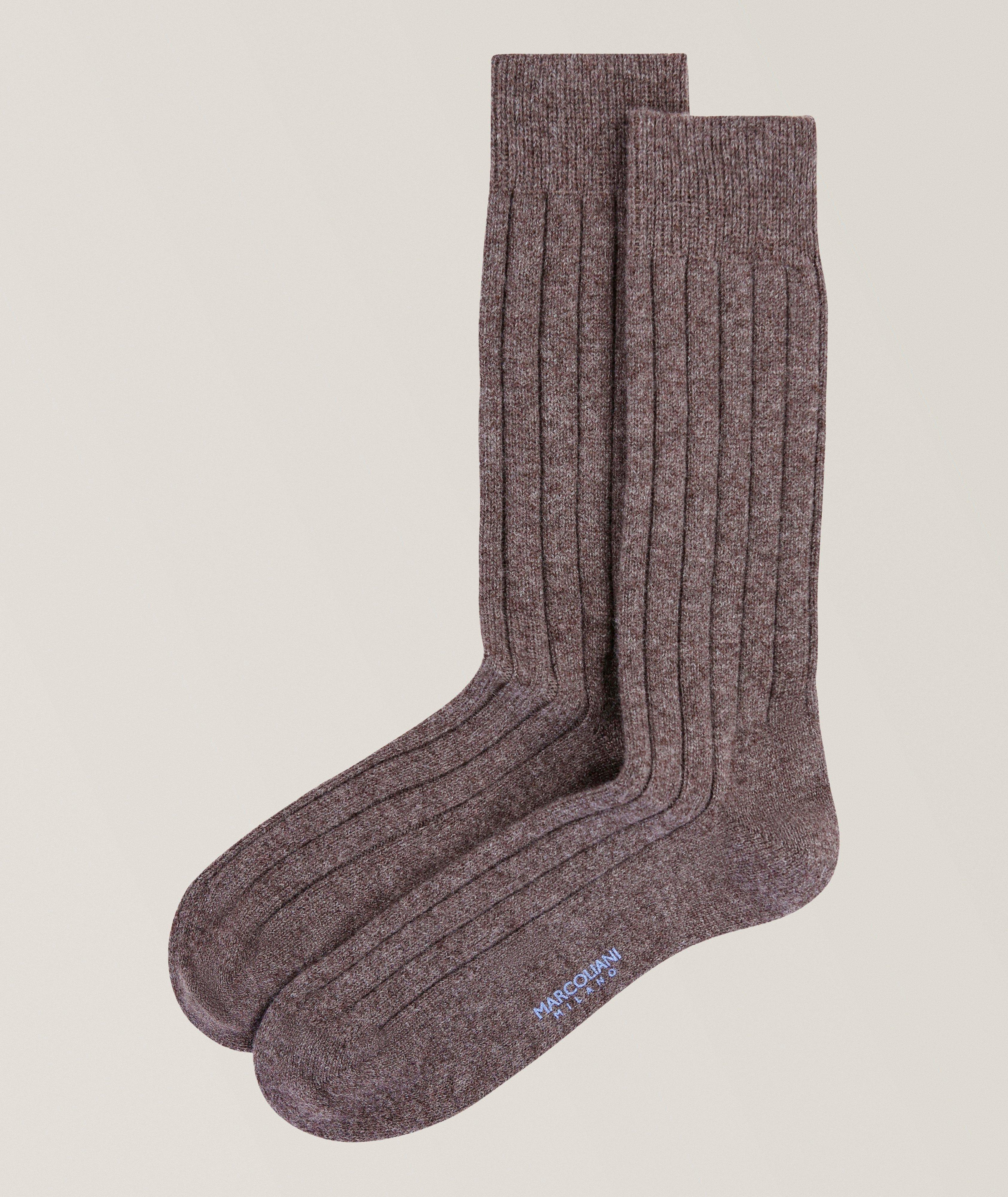 Marcoliani Ribbed Cashmere-Blend Dress Socks