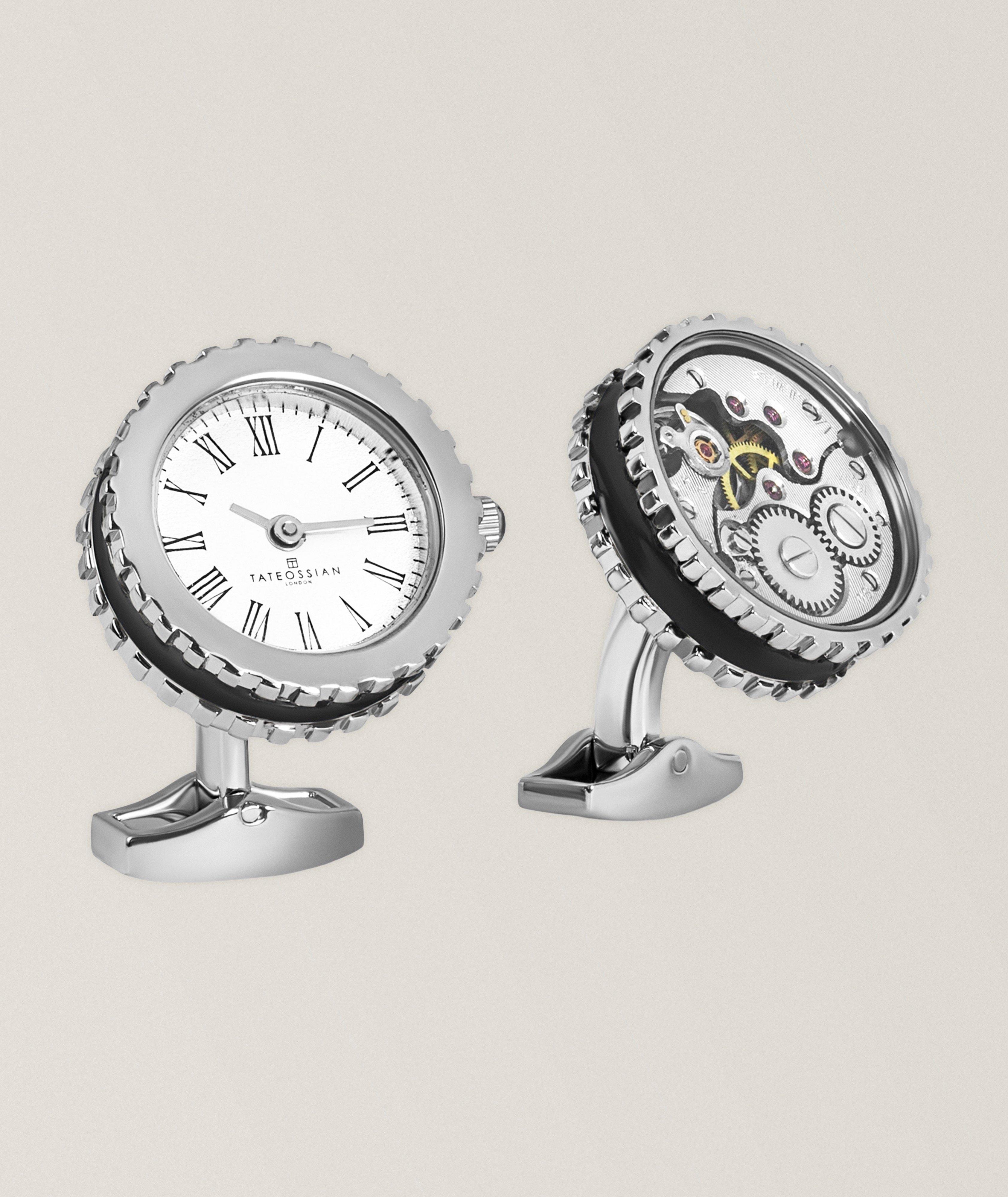 Tateossian Boutons manchette montres squelettes Héritage rétro