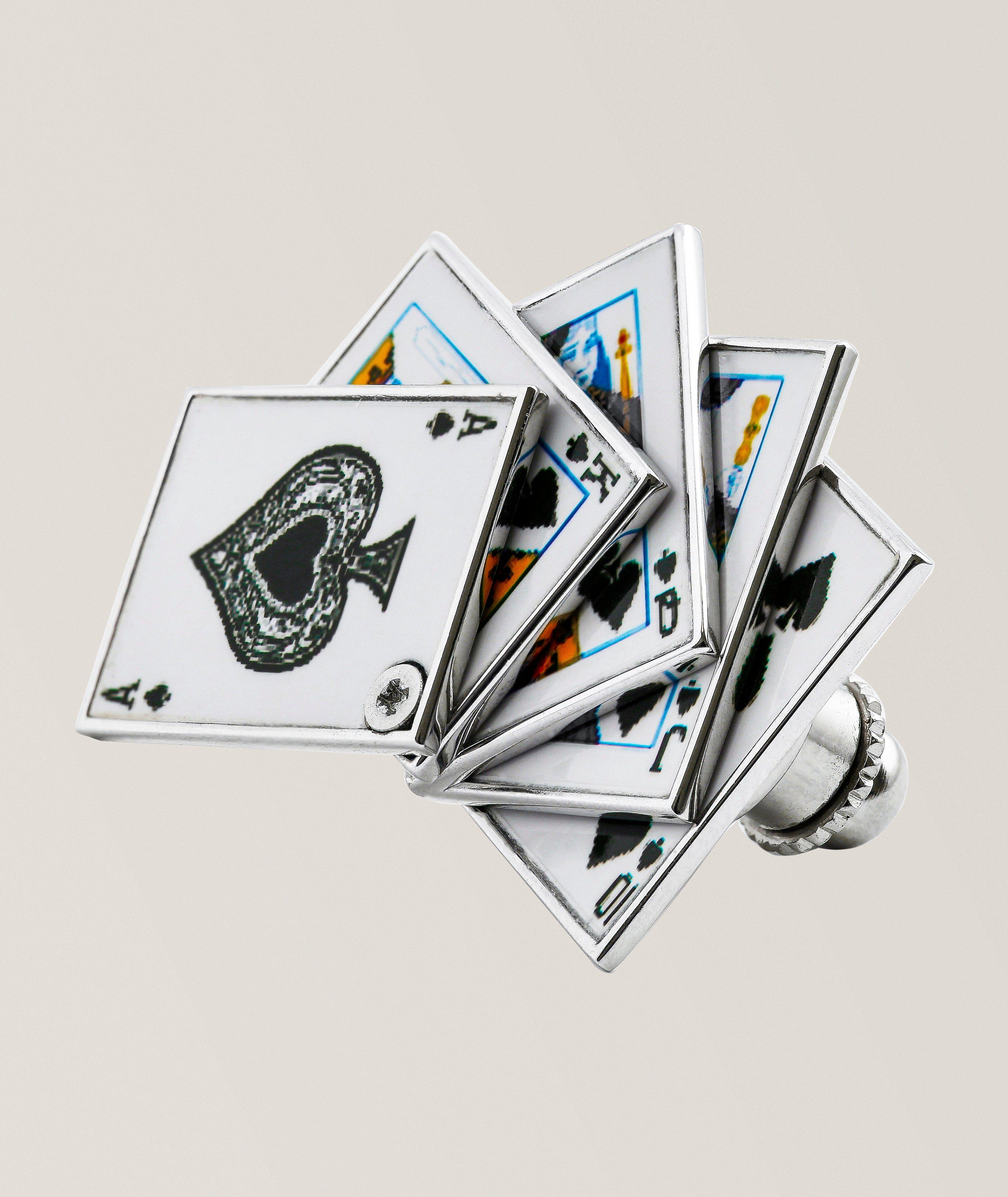 Tateossian Broche palladium quinte flush royale