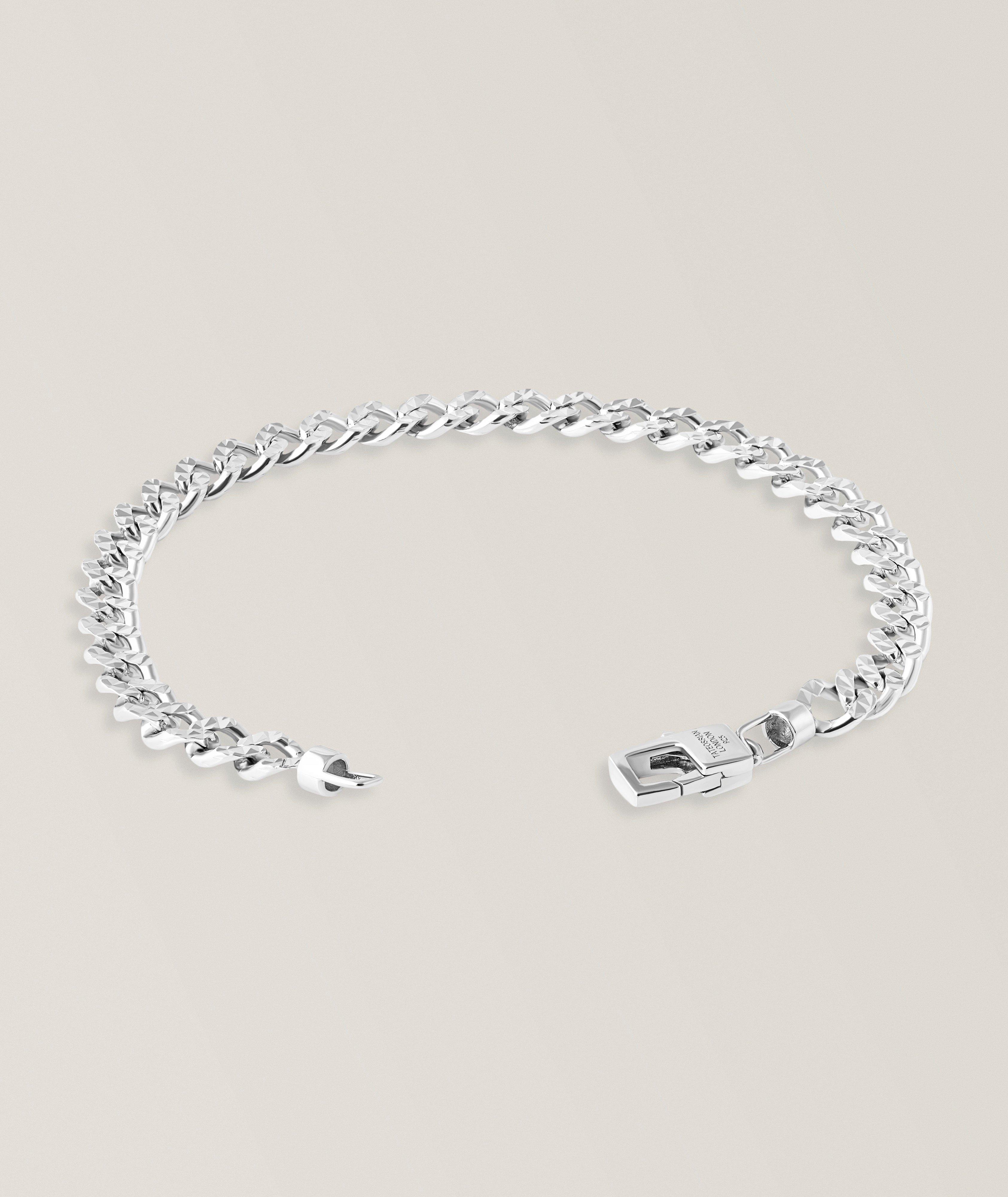 Martellato Curb Chain Rhodium-Plated Bracelet image 2