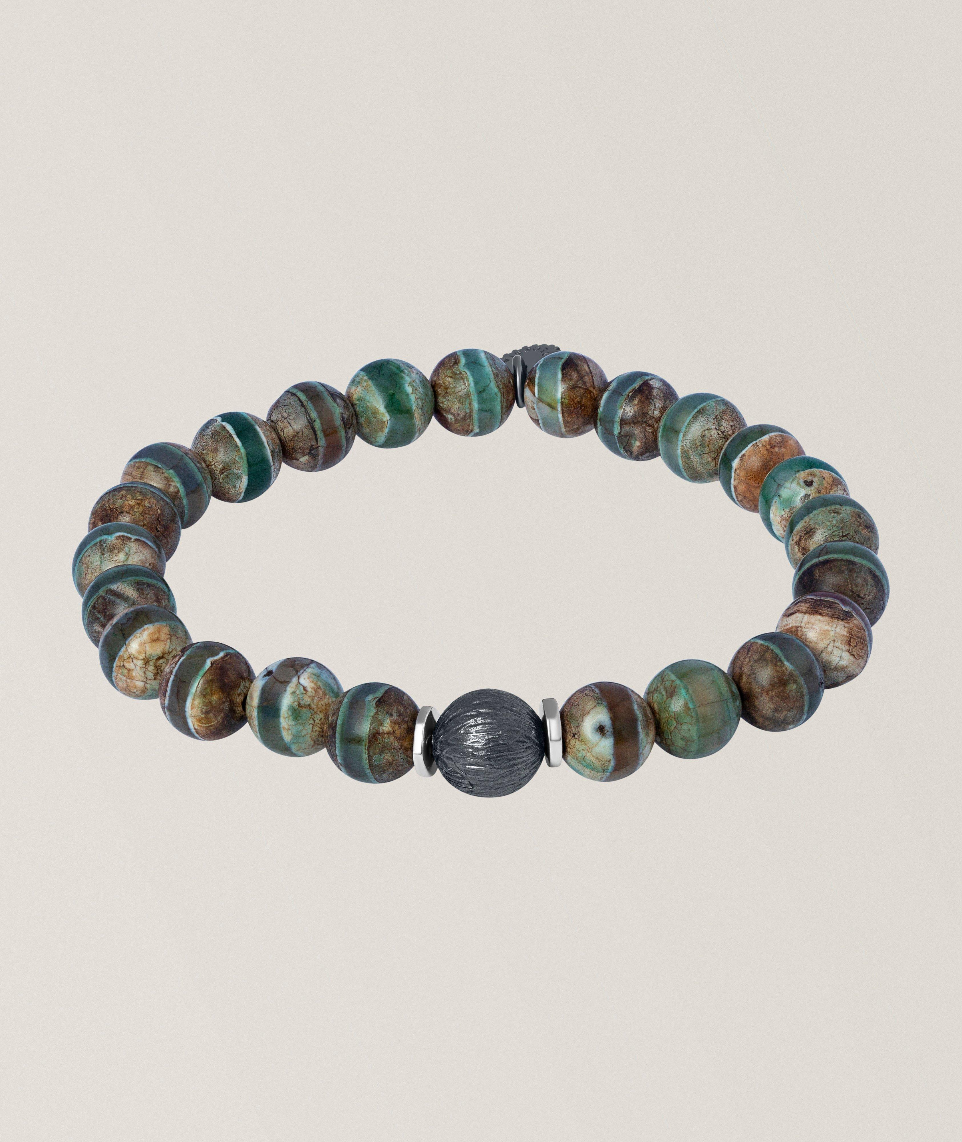 Lhasa Graffiato Agate Beaded Bracelet image 0