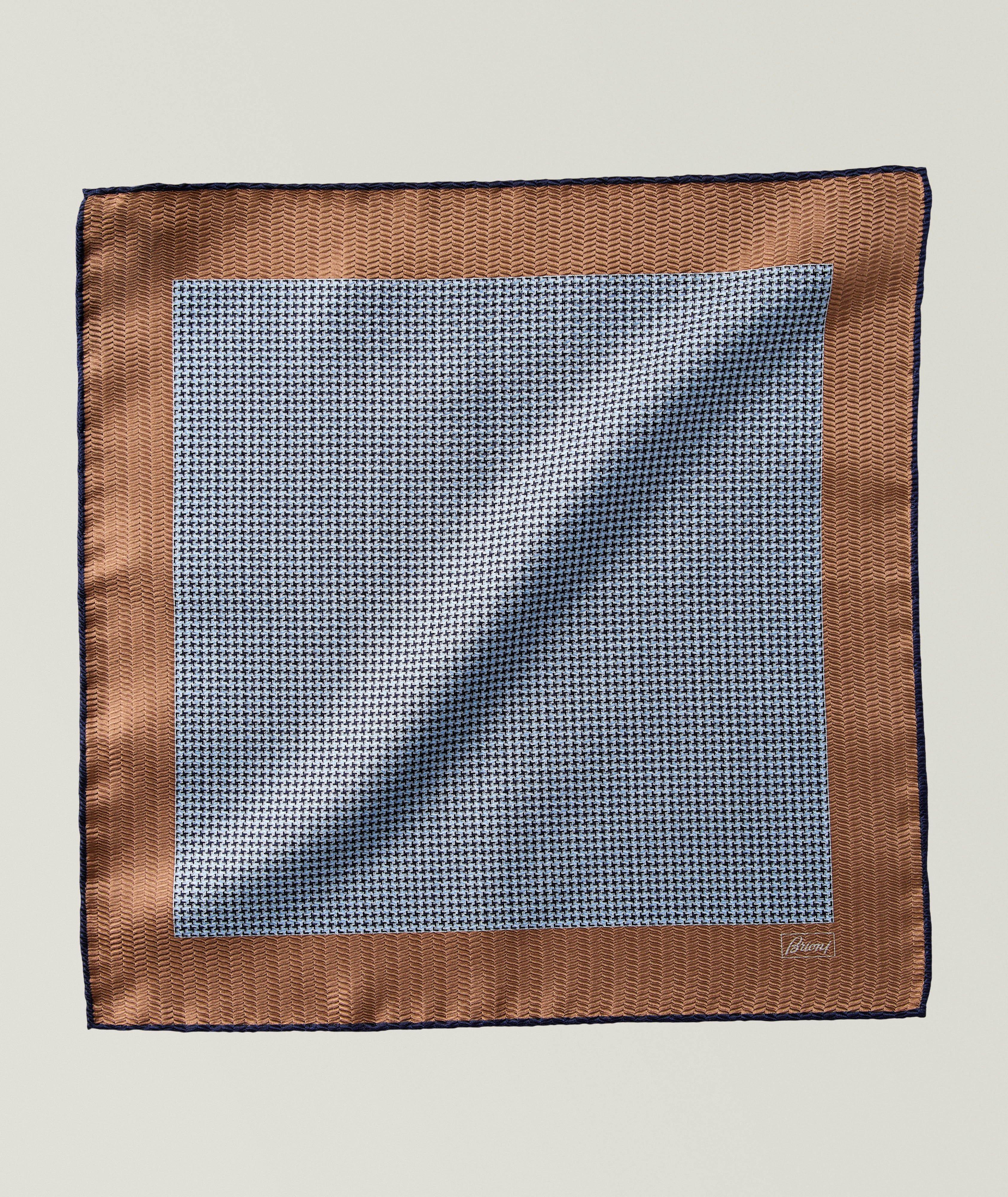Brioni Patterned Silk Pocket Square