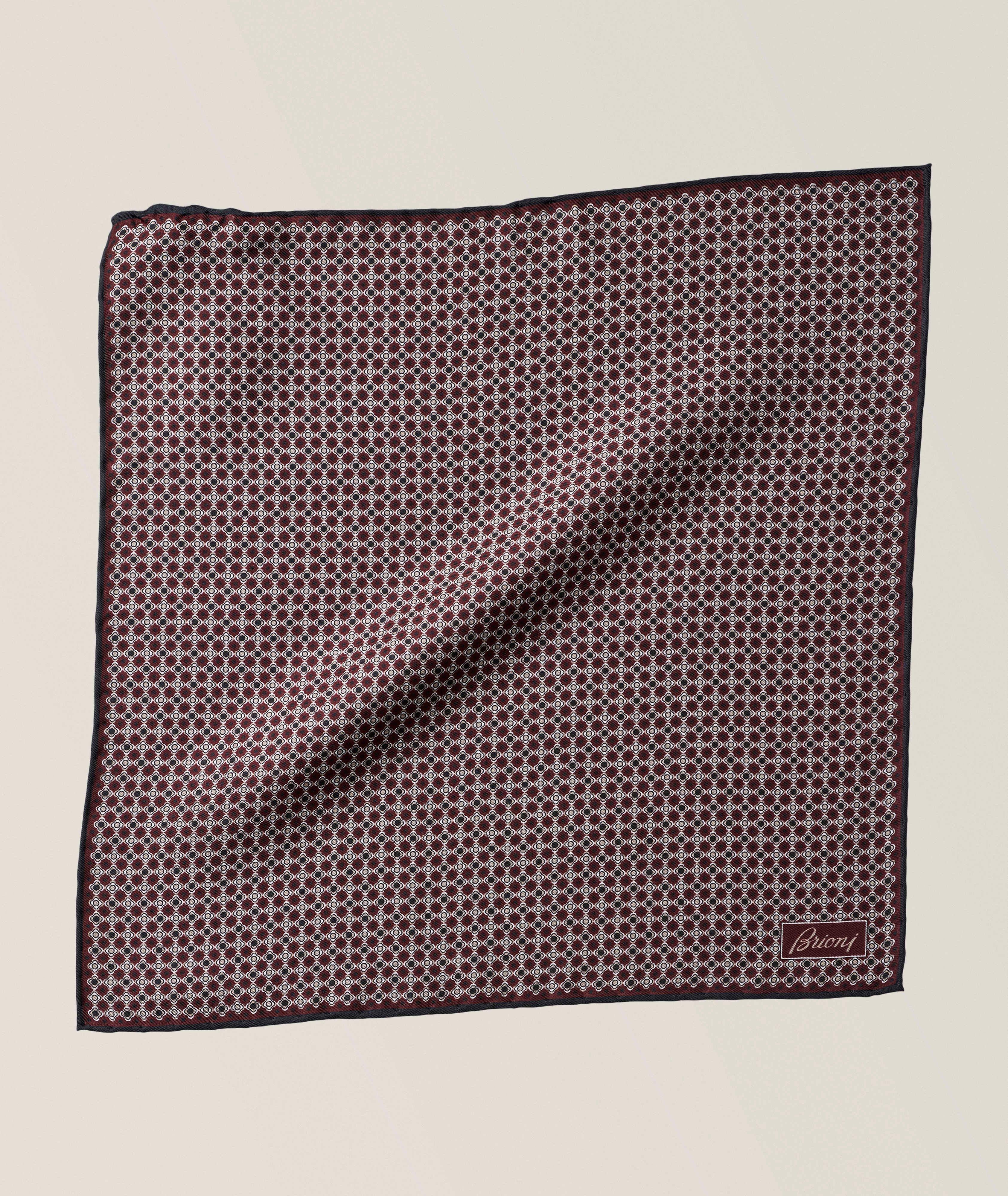 Medallion Tile Silk Pocket Square image 0