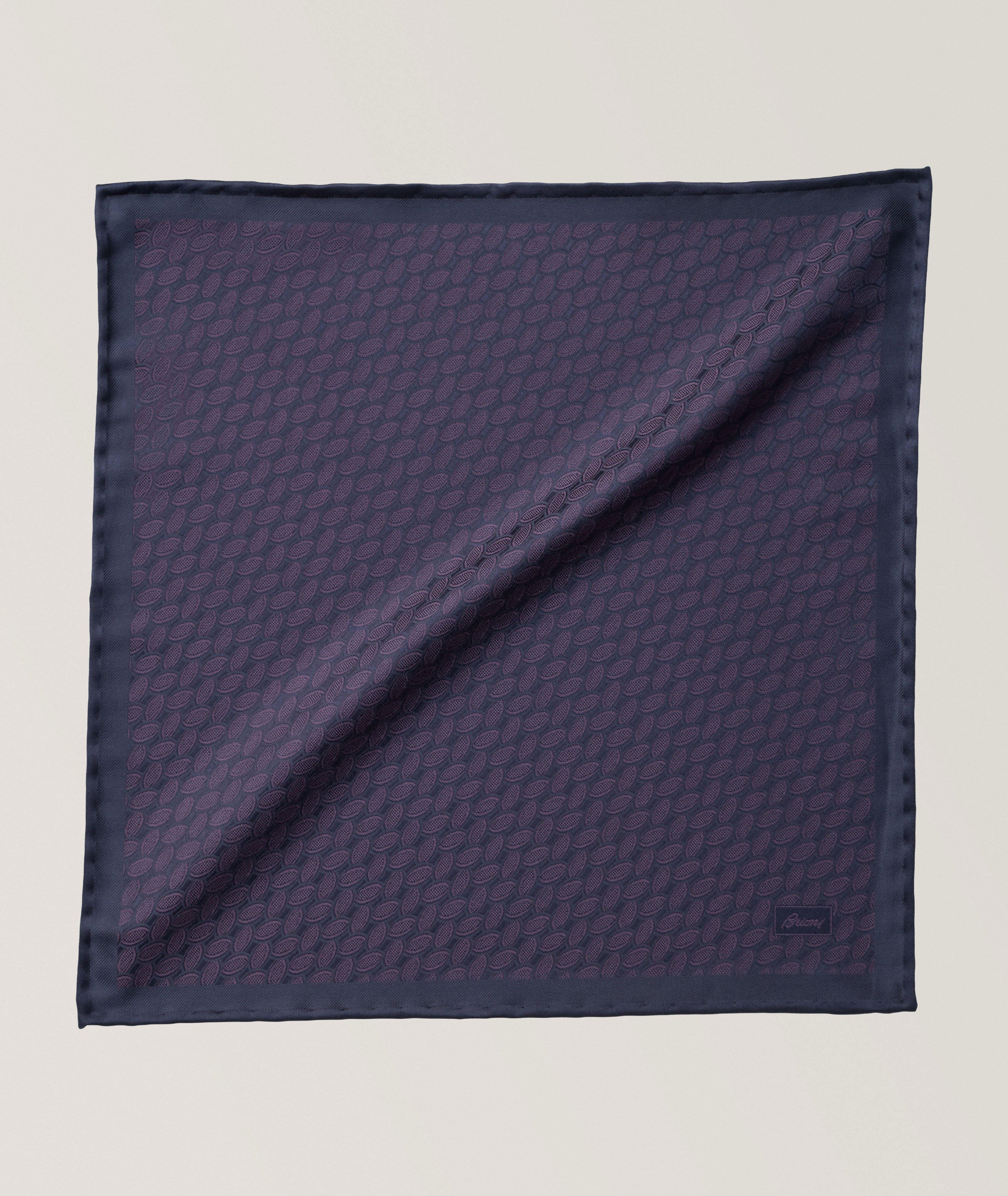 Brioni Patterned Silk Pocket Square