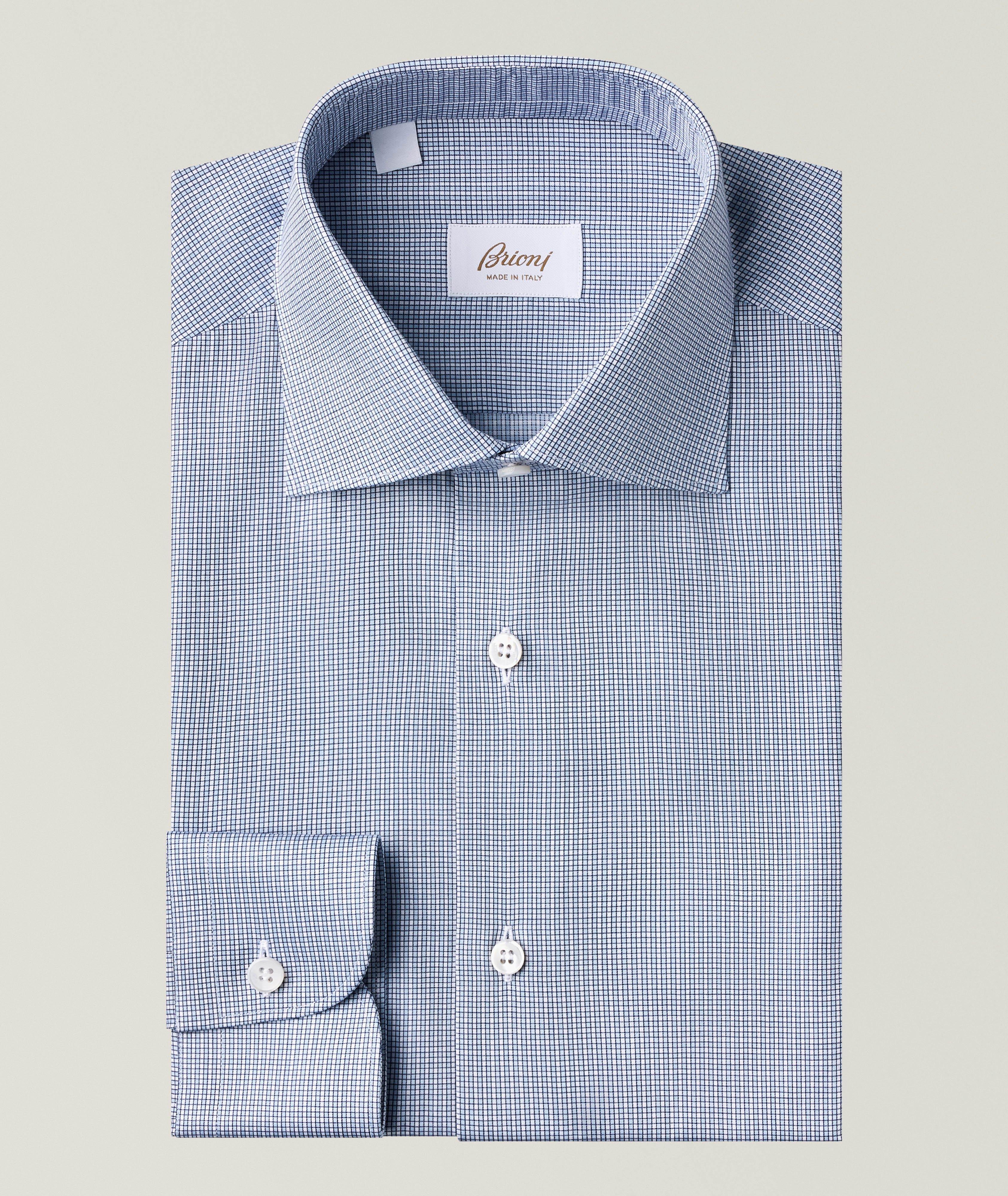 Brioni BRIONI BLUE CHECK SHRT