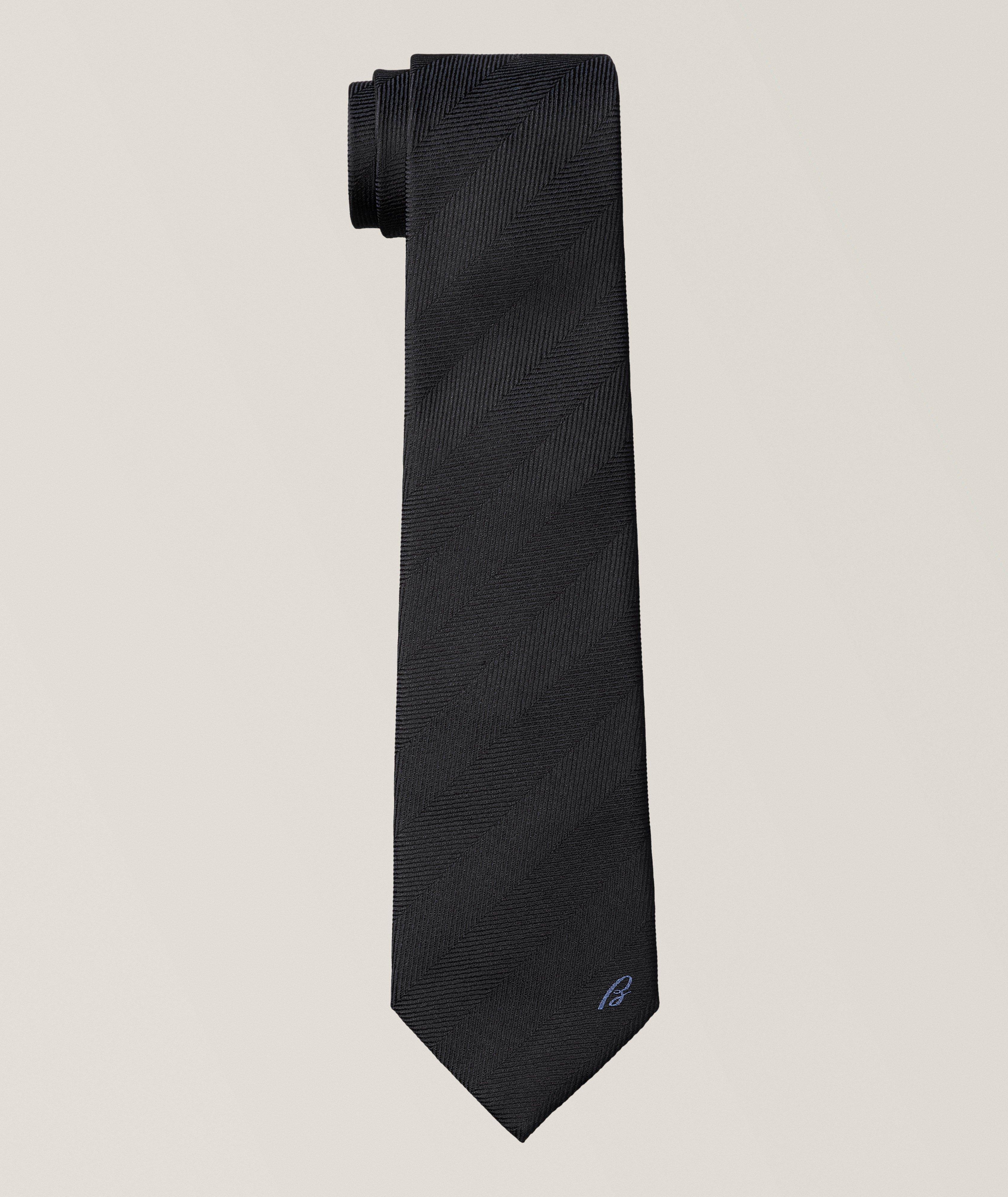 Brioni Herringbone Silk Tie