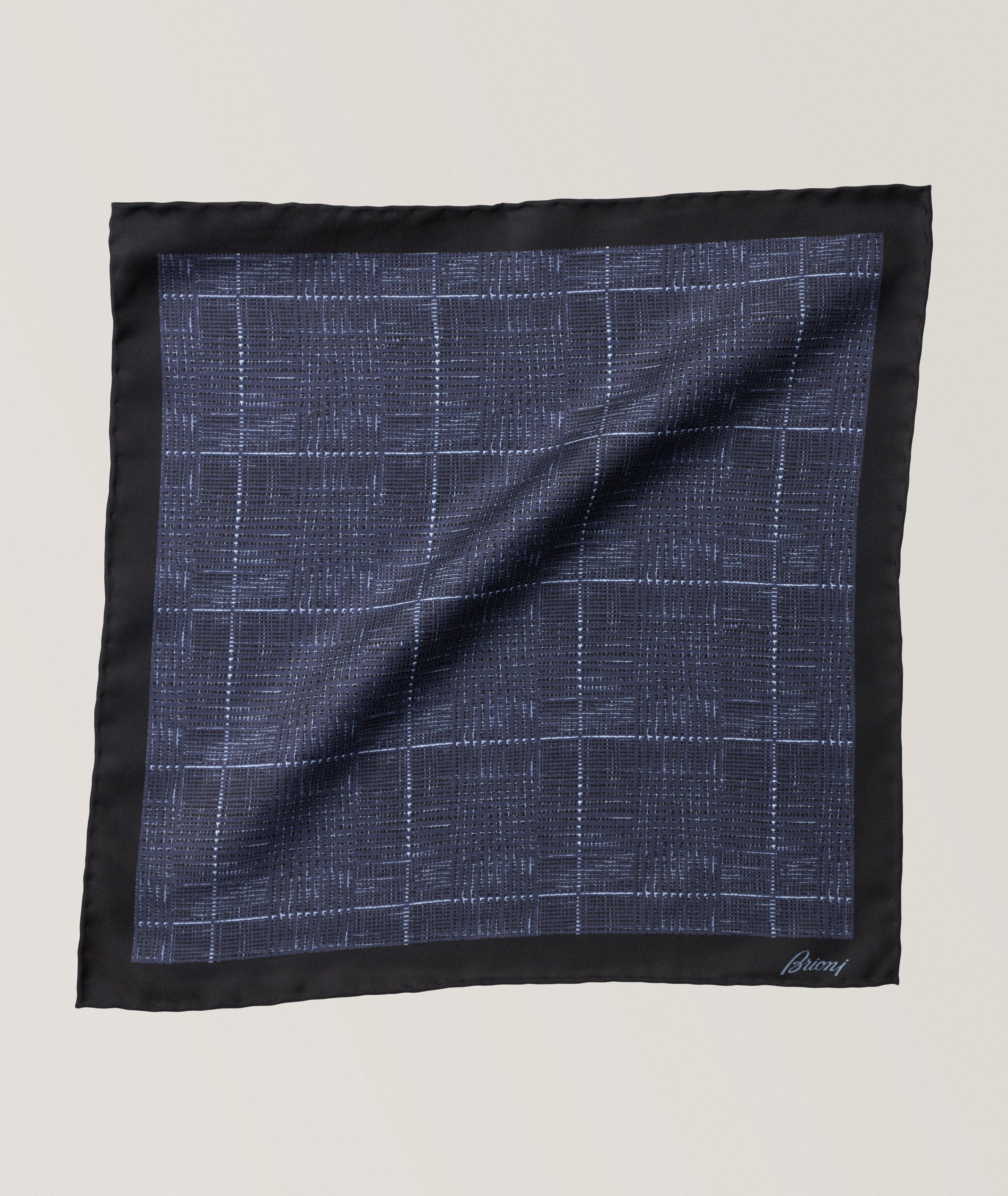 Brioni Patterned Silk Pocket Square