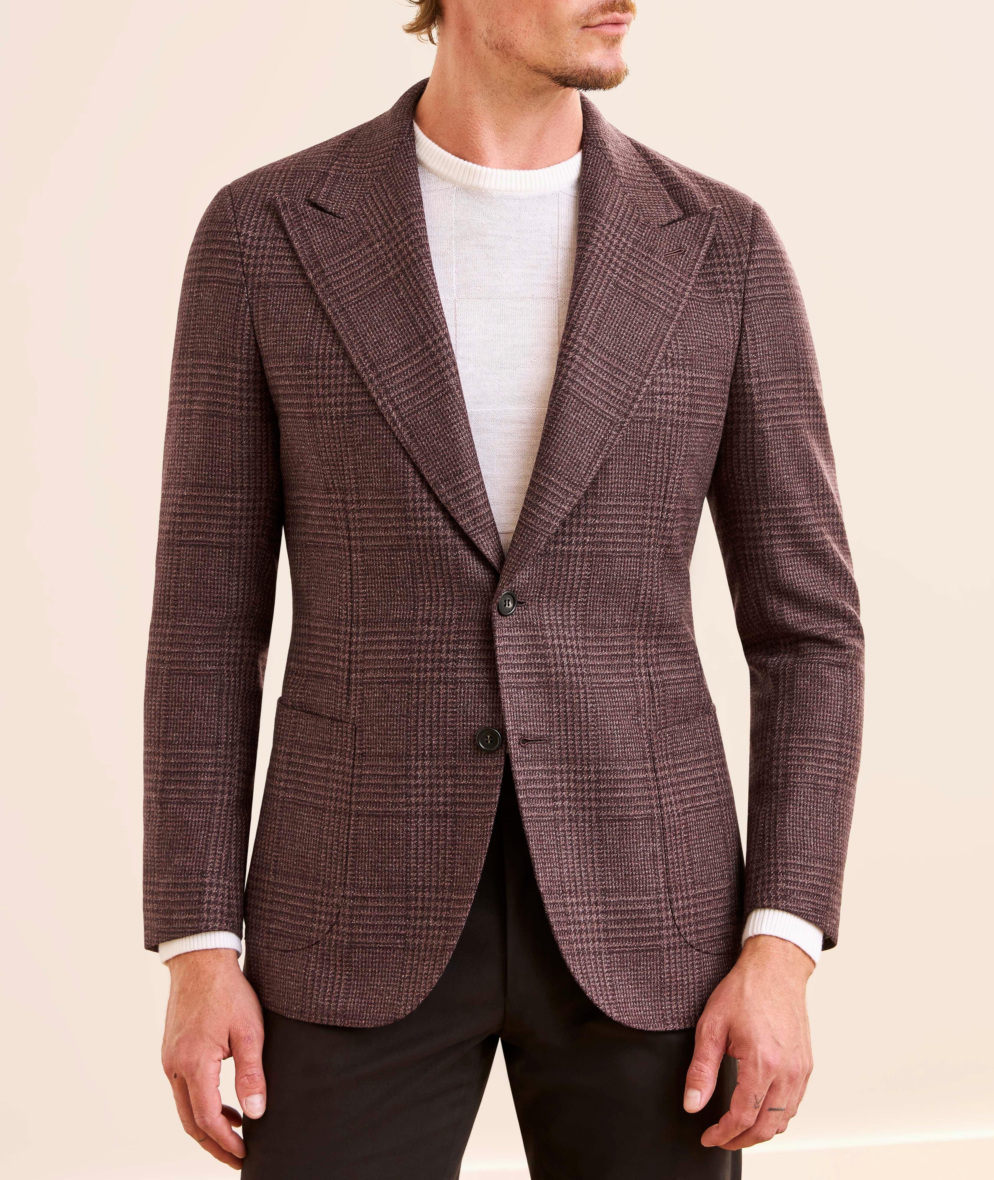 Amalfi Checked Wool-Silk Sport Jacket image 1