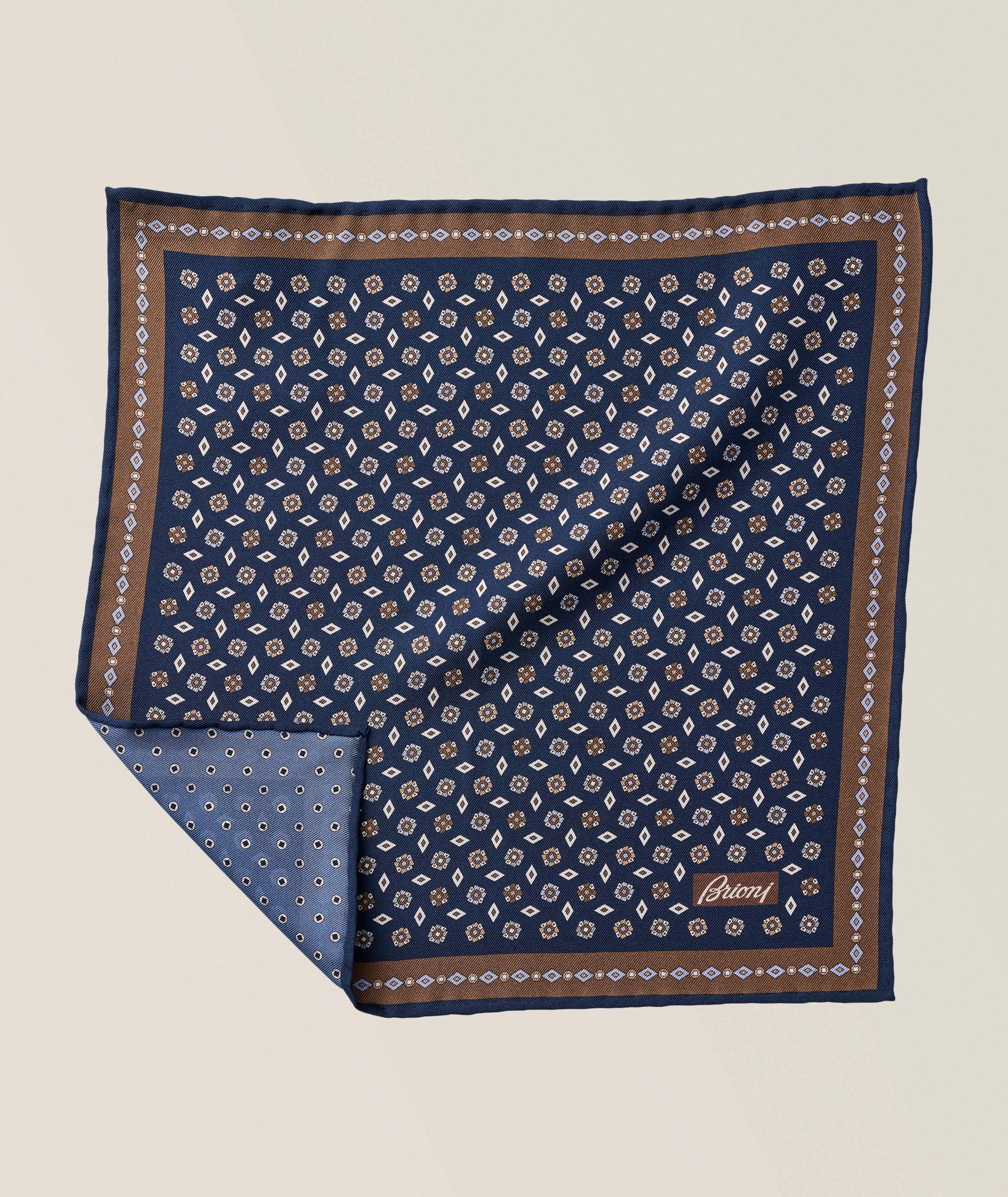 Geometric Medallion Silk Pocket Square image 0
