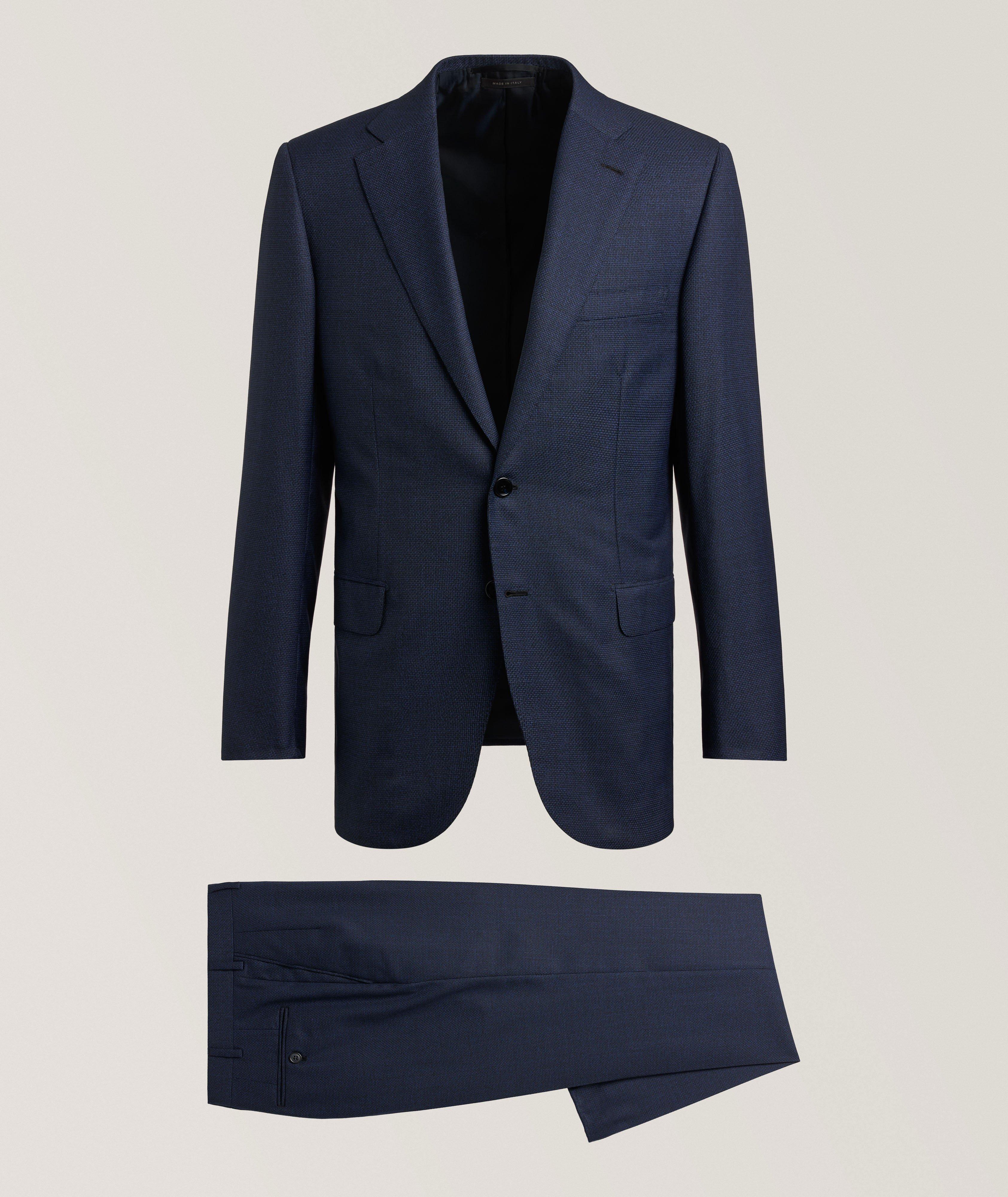 Brioni Brunico Micro-Print Wool Suit
