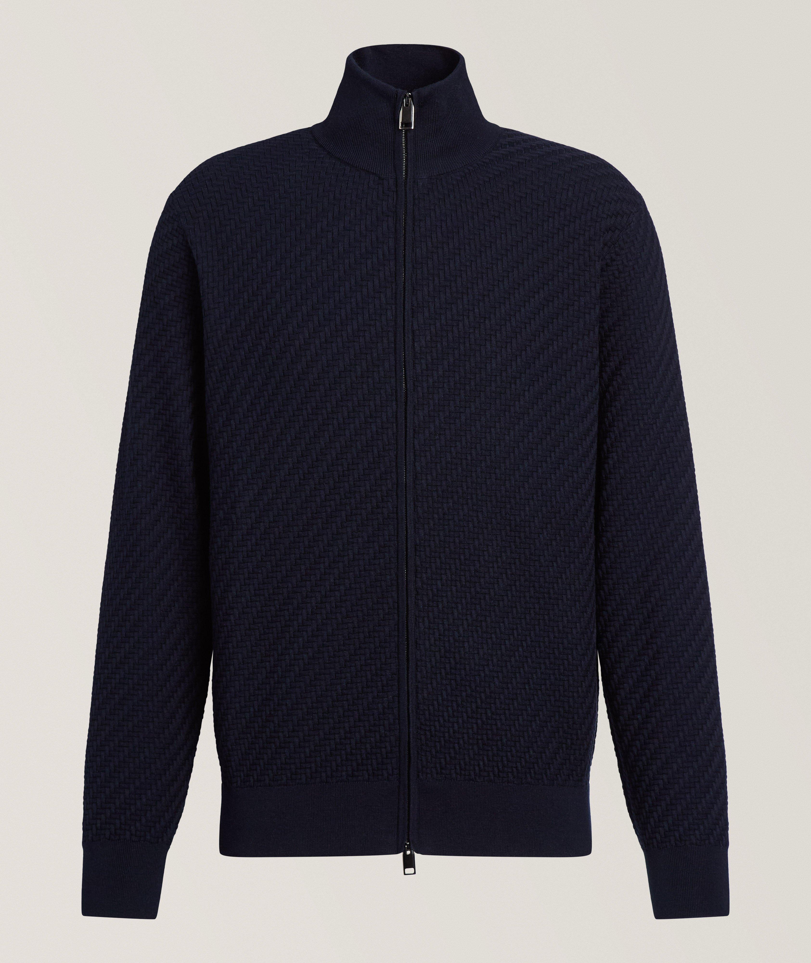 トップス Brioni Brioni Textured Quarter-Zip Sweater | Sweaters & Knits | Harry Rosen