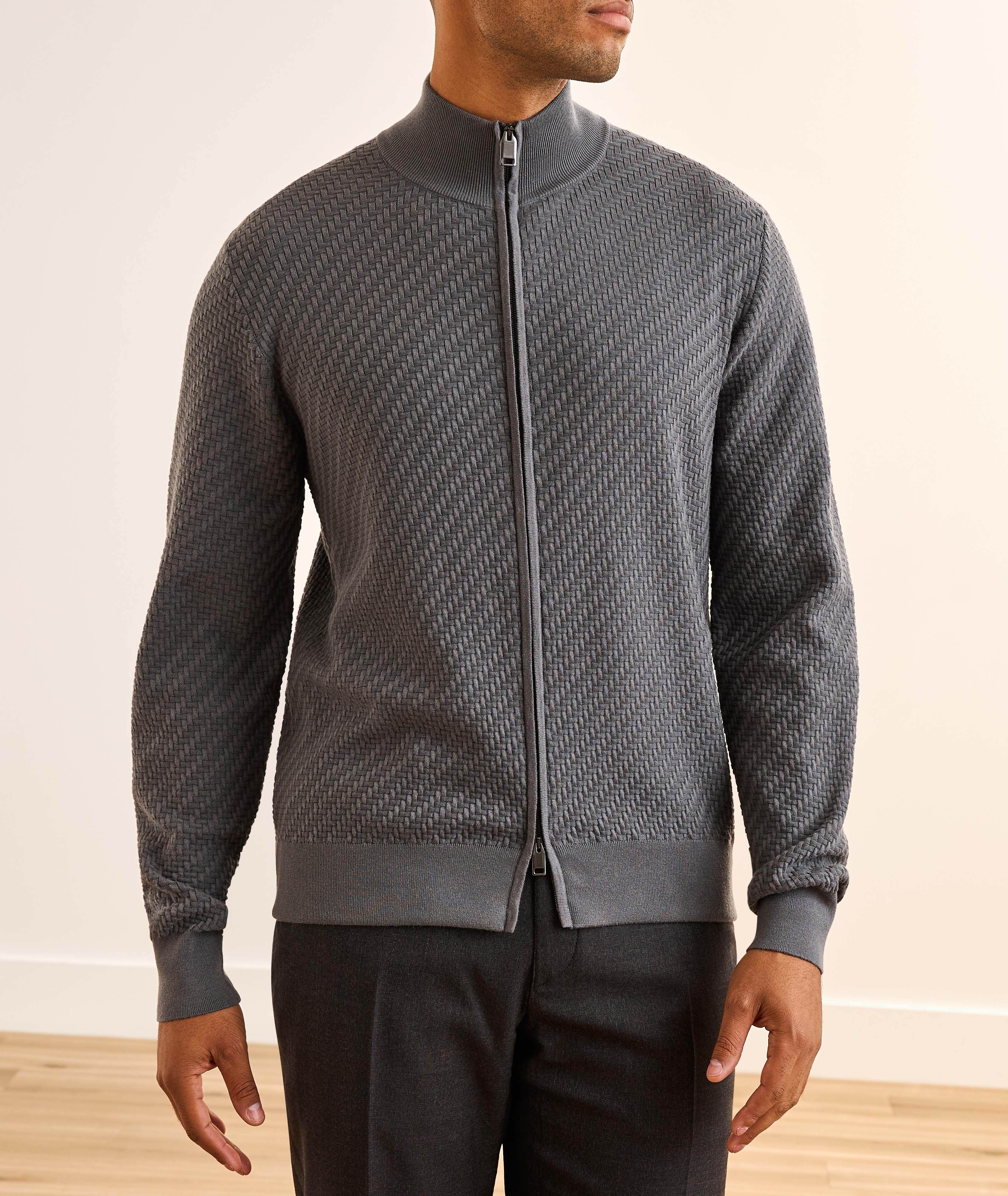 Trama Weave Full-Zip Cardigan image 1