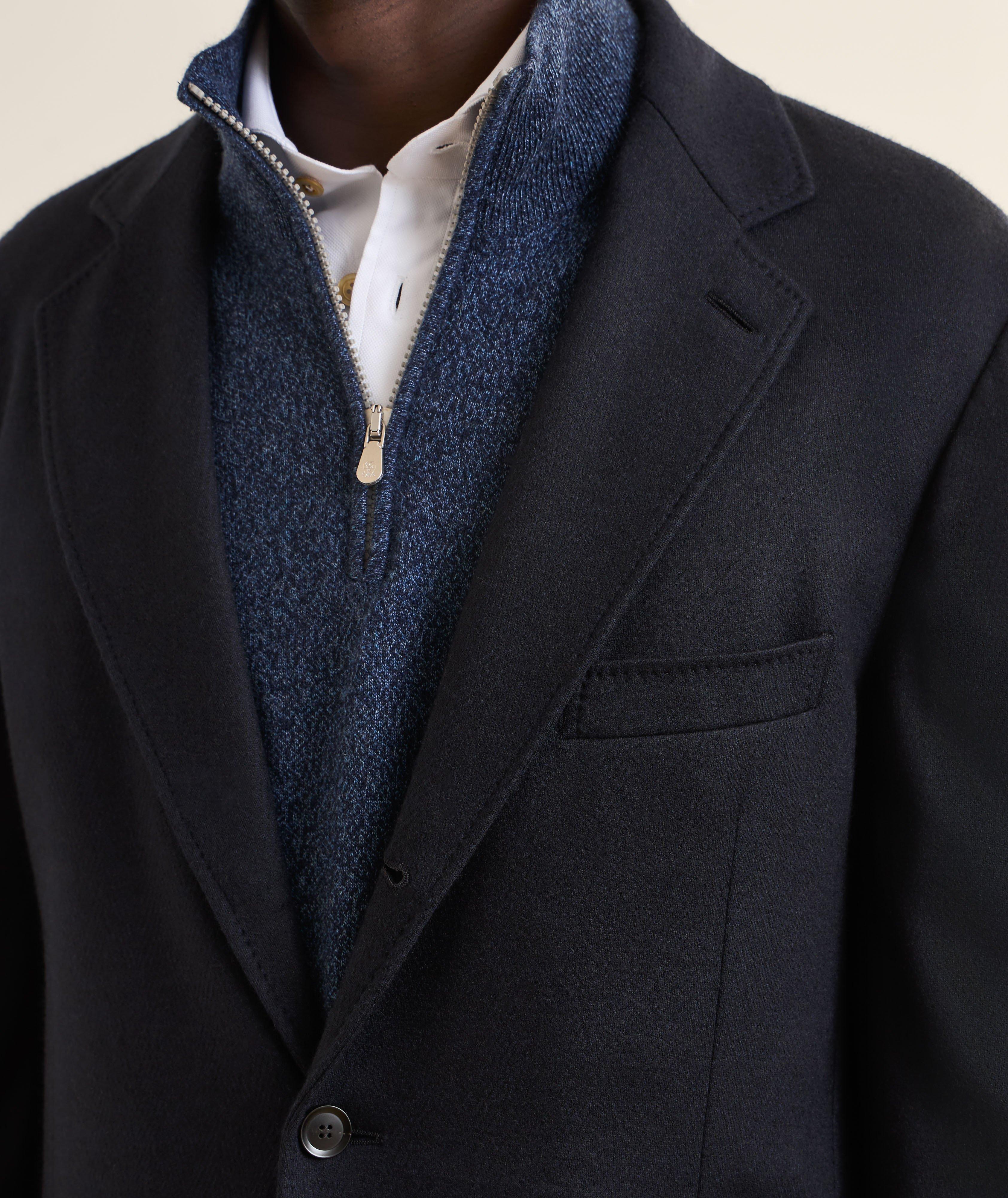 Cashmere-Silk Jersey Sport Jacket image 3
