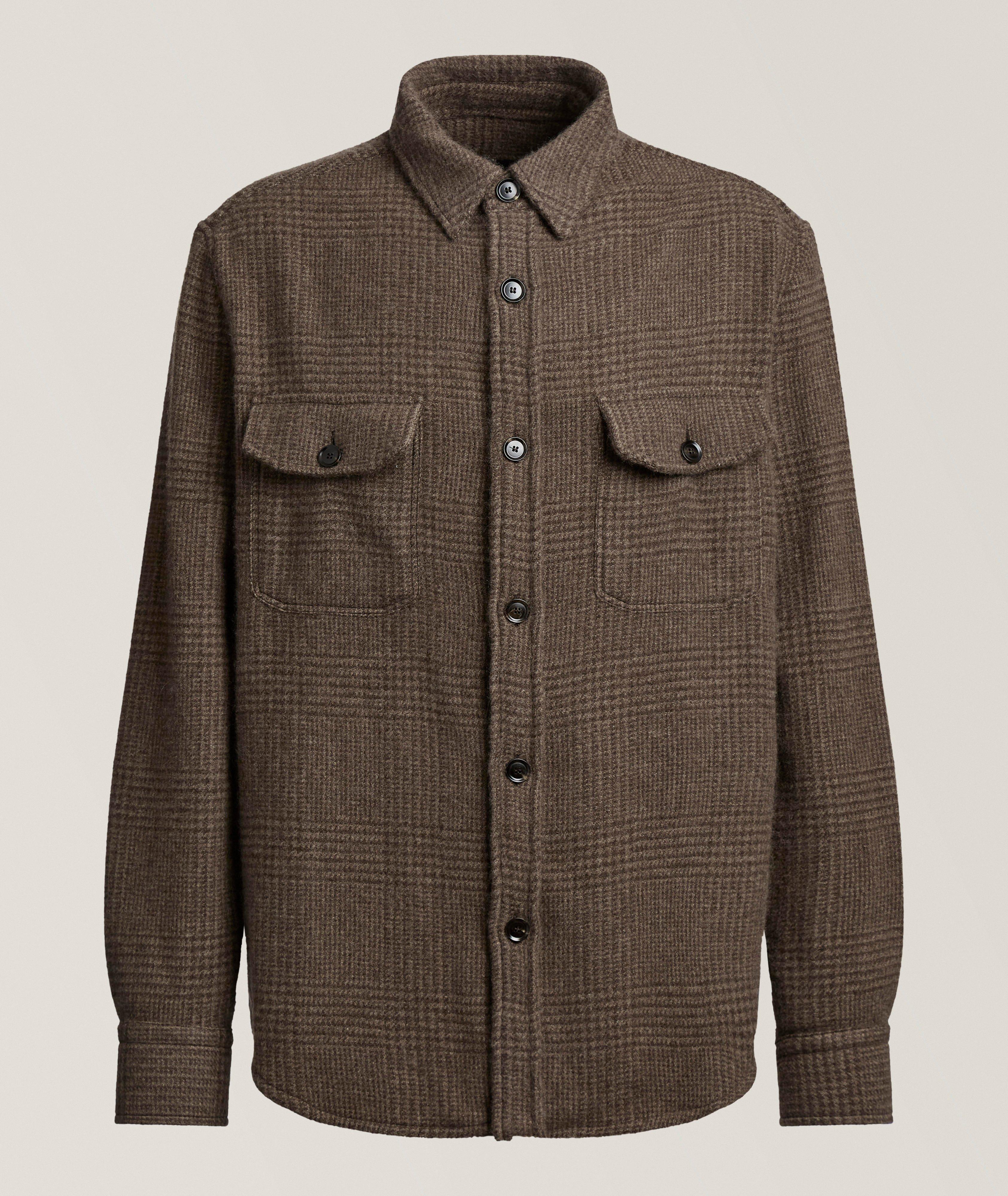 Brioni Plaid Cashmere Overshirt 
