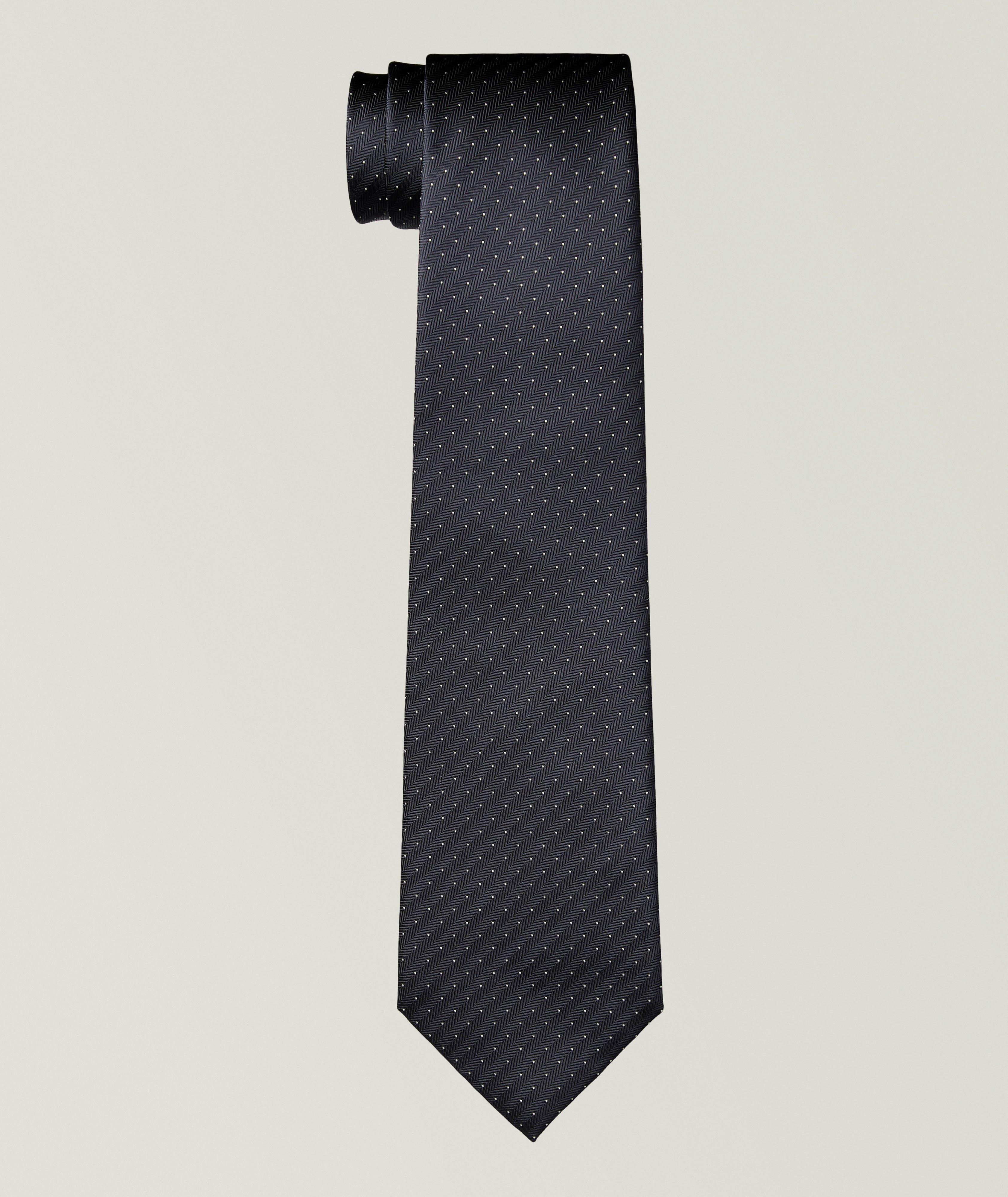 Brioni Micro-Dot Silk Tie