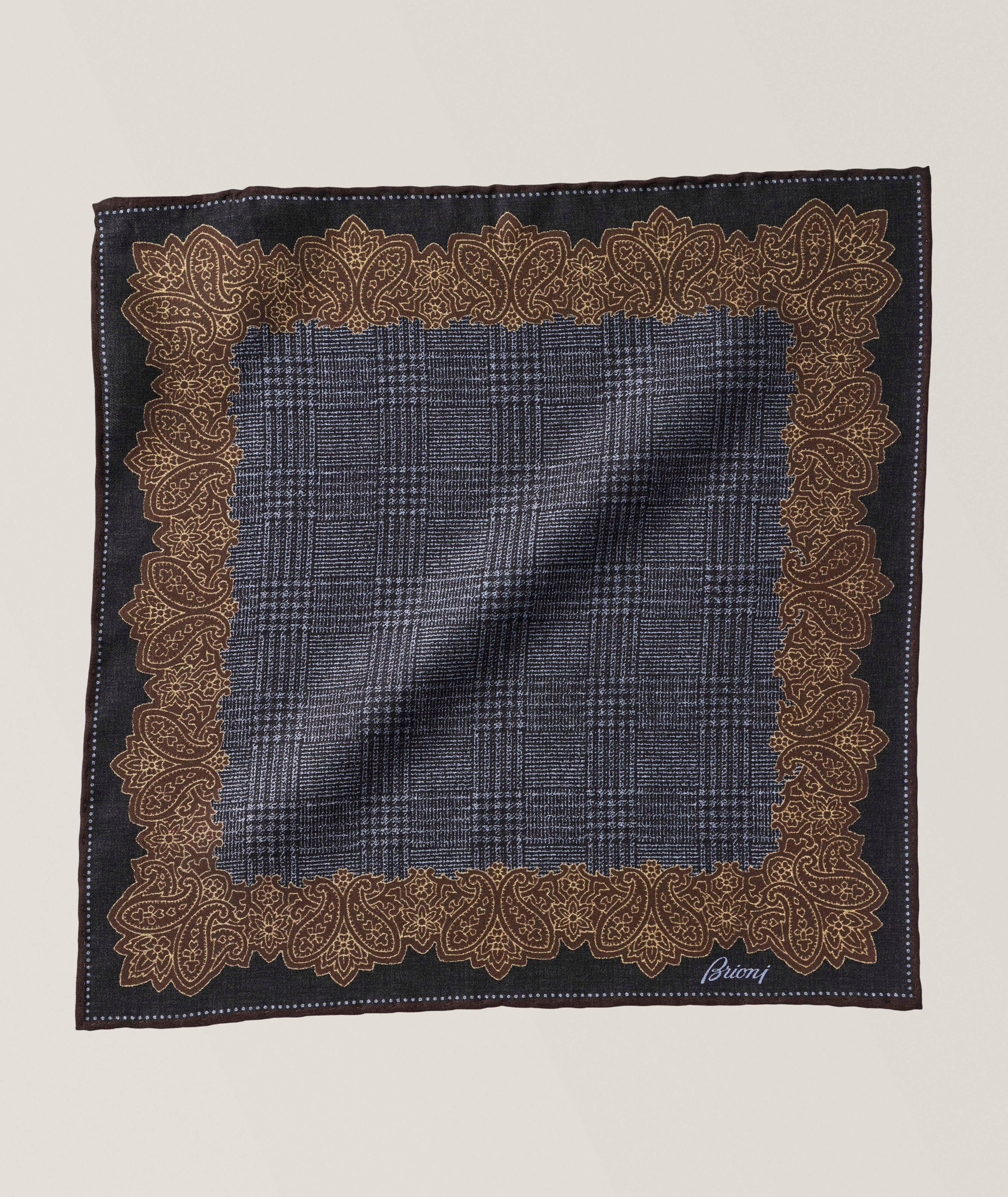 Checked Silk Pocket Square image 0