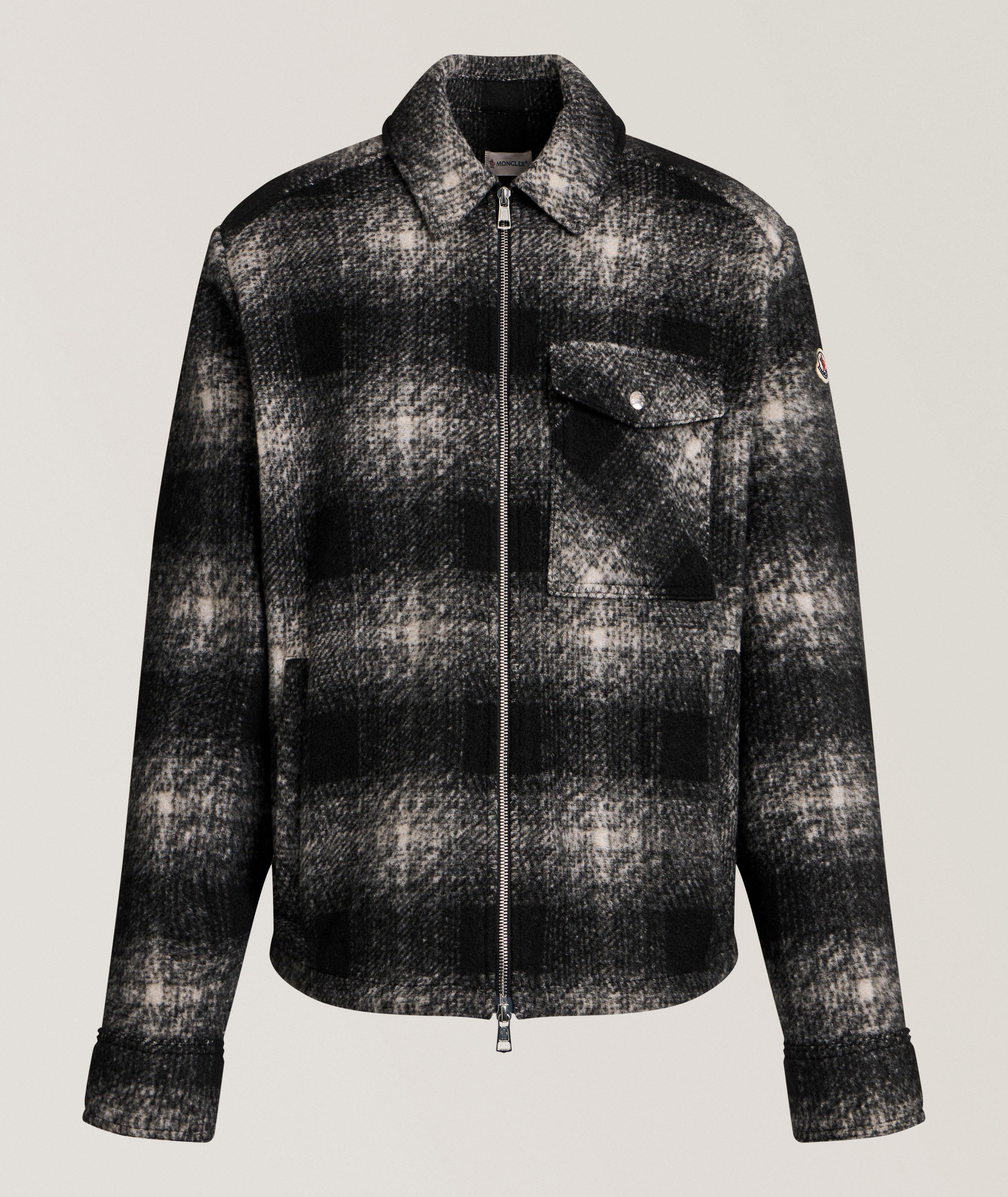 Moncler Brushed Plaid Overshirt 