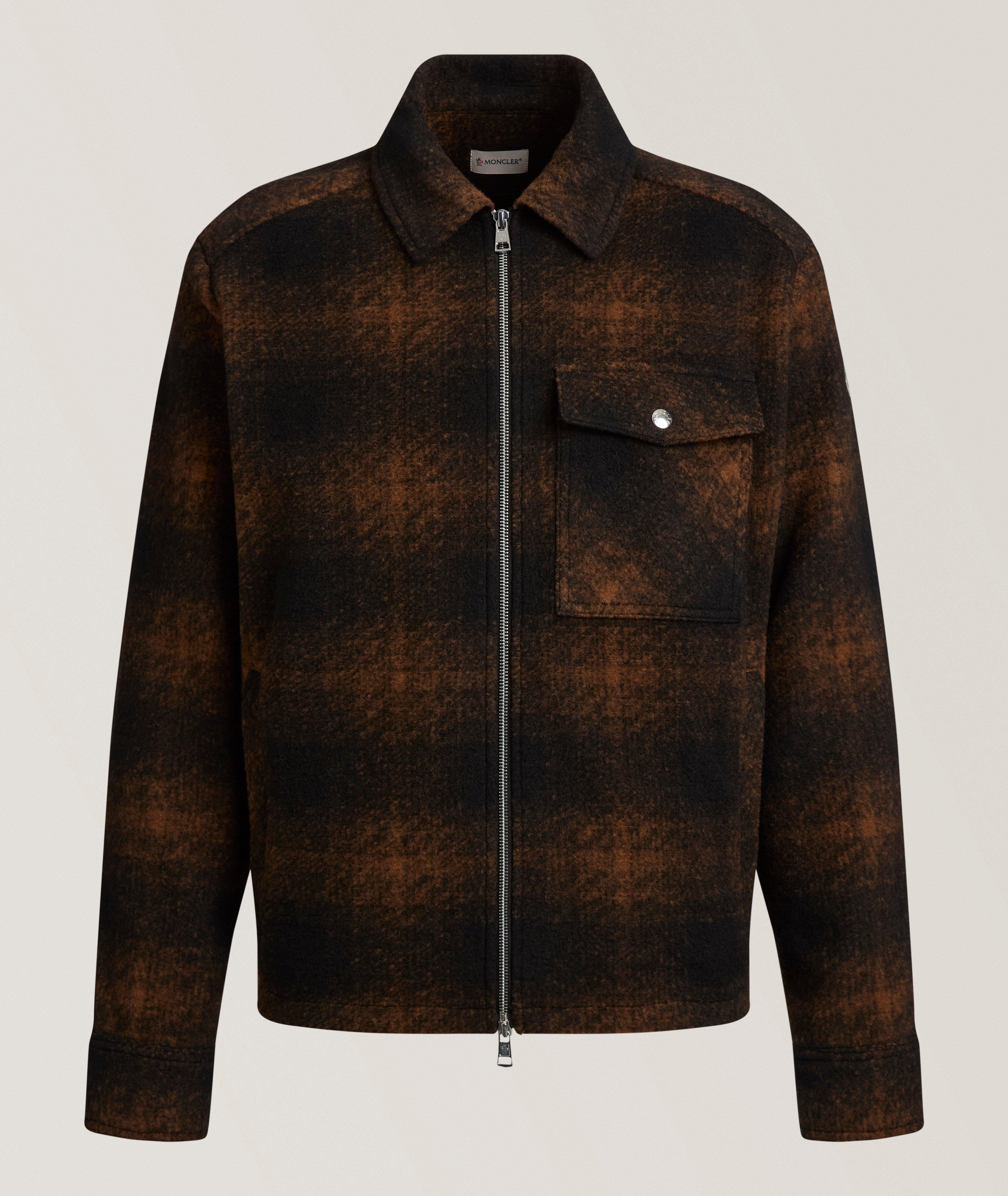 Moncler Brushed Plaid Overshirt 