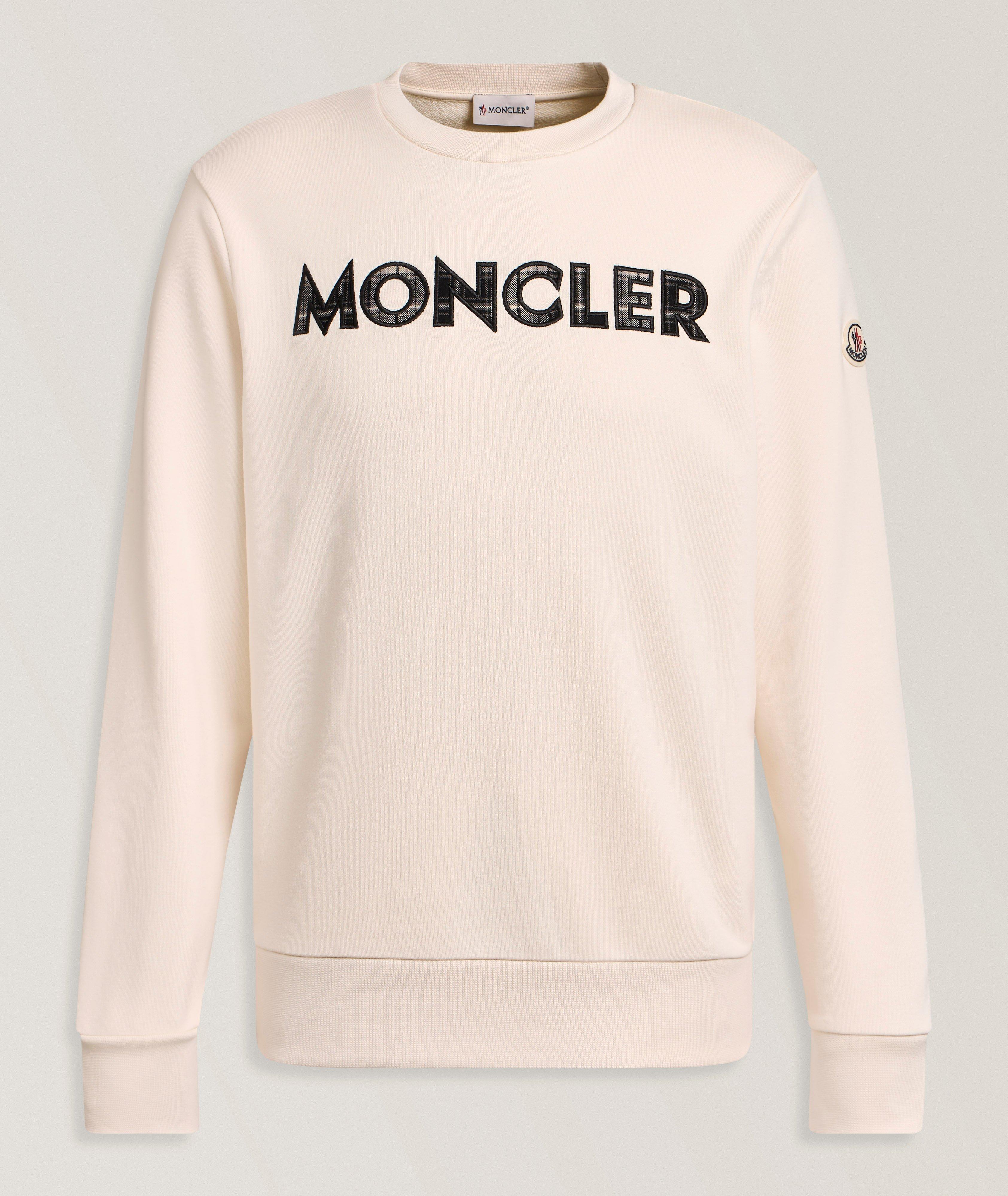 Moncler Plaid Logo Sweatshirt | Sweaters & Knits | Harry Rosen