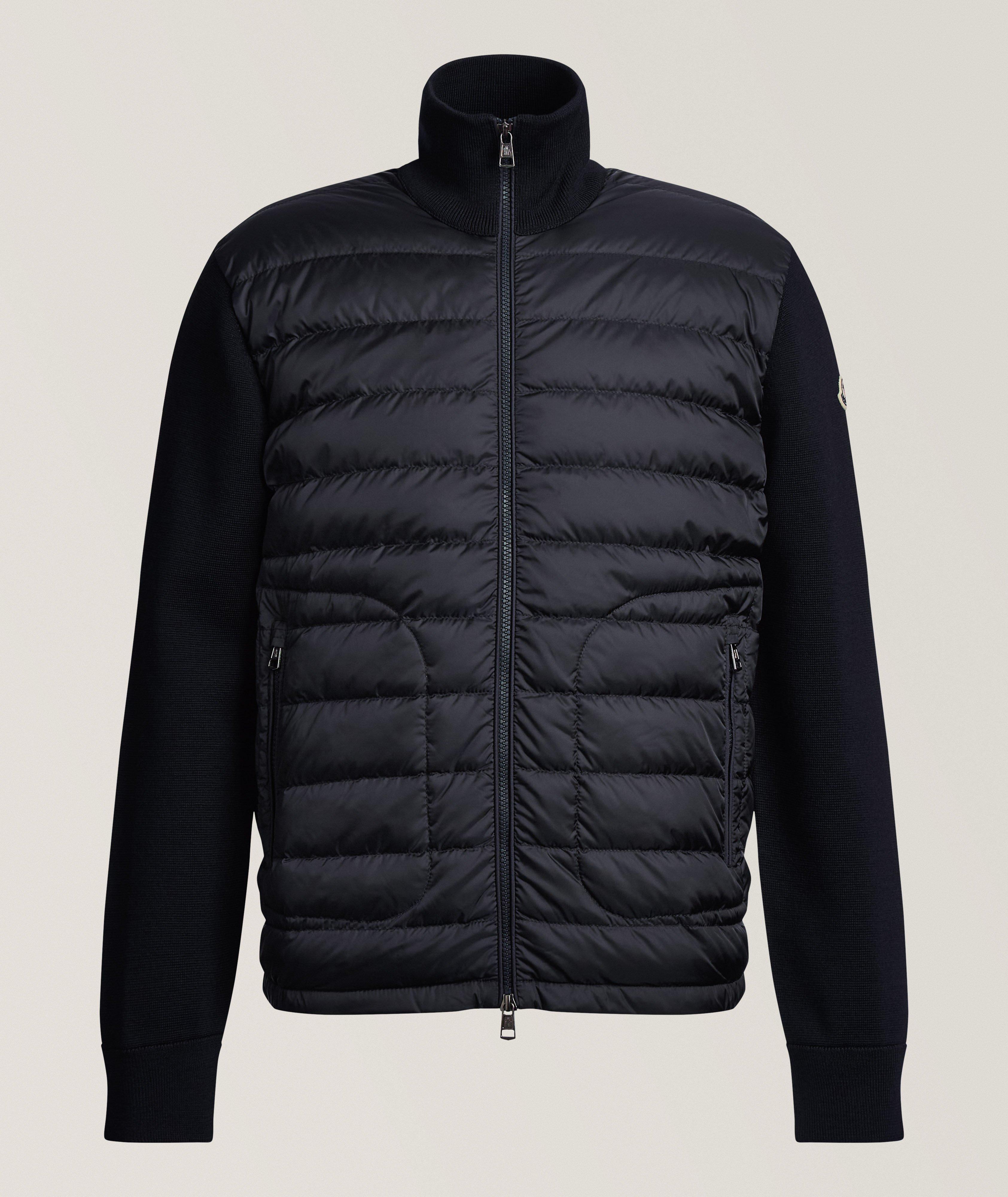 Moncler Cotton Down Hybrid Cardigan | Sweaters & Knits | Harry Rosen