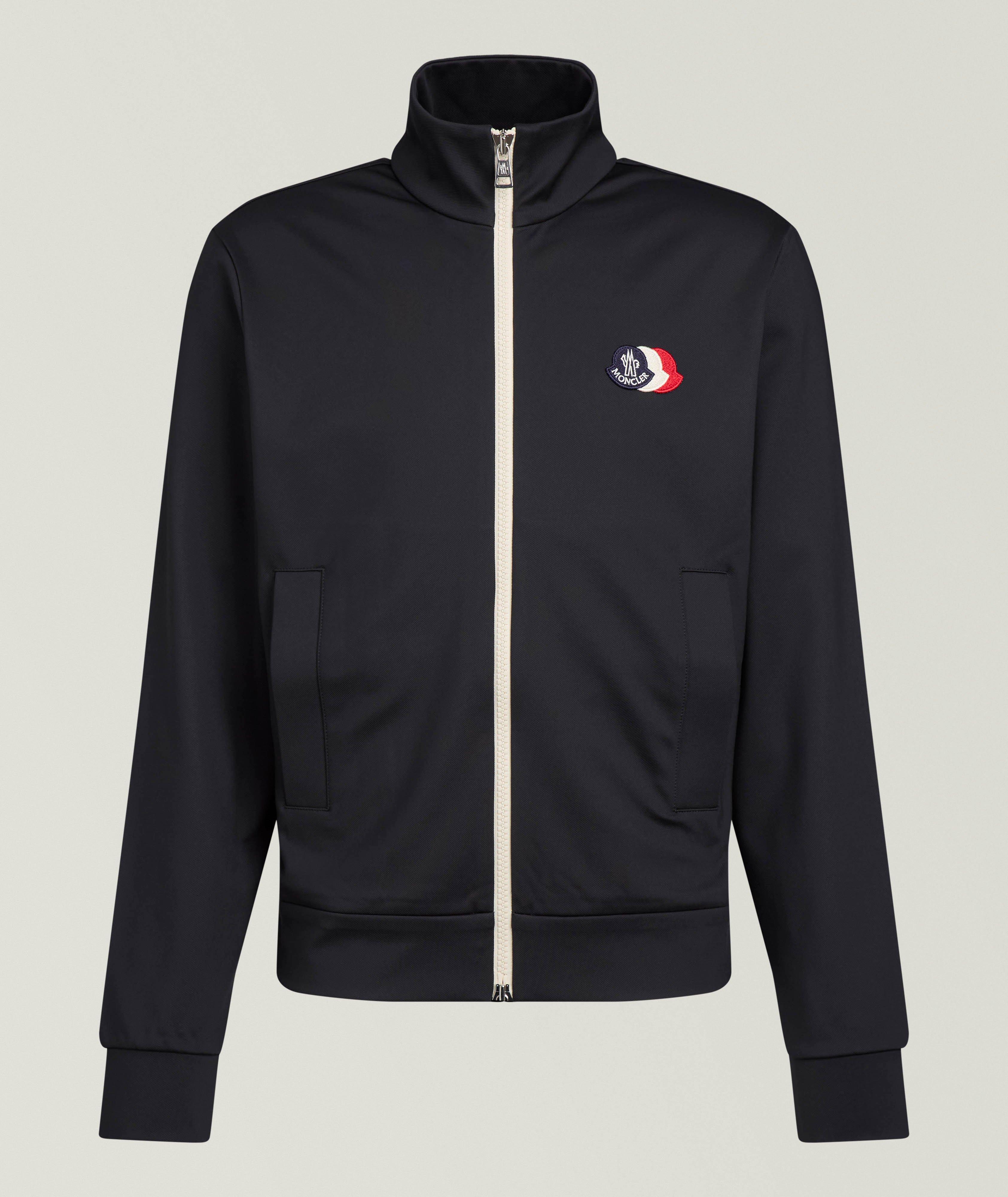 Moncler Sweatshirt zippé logo tricolore