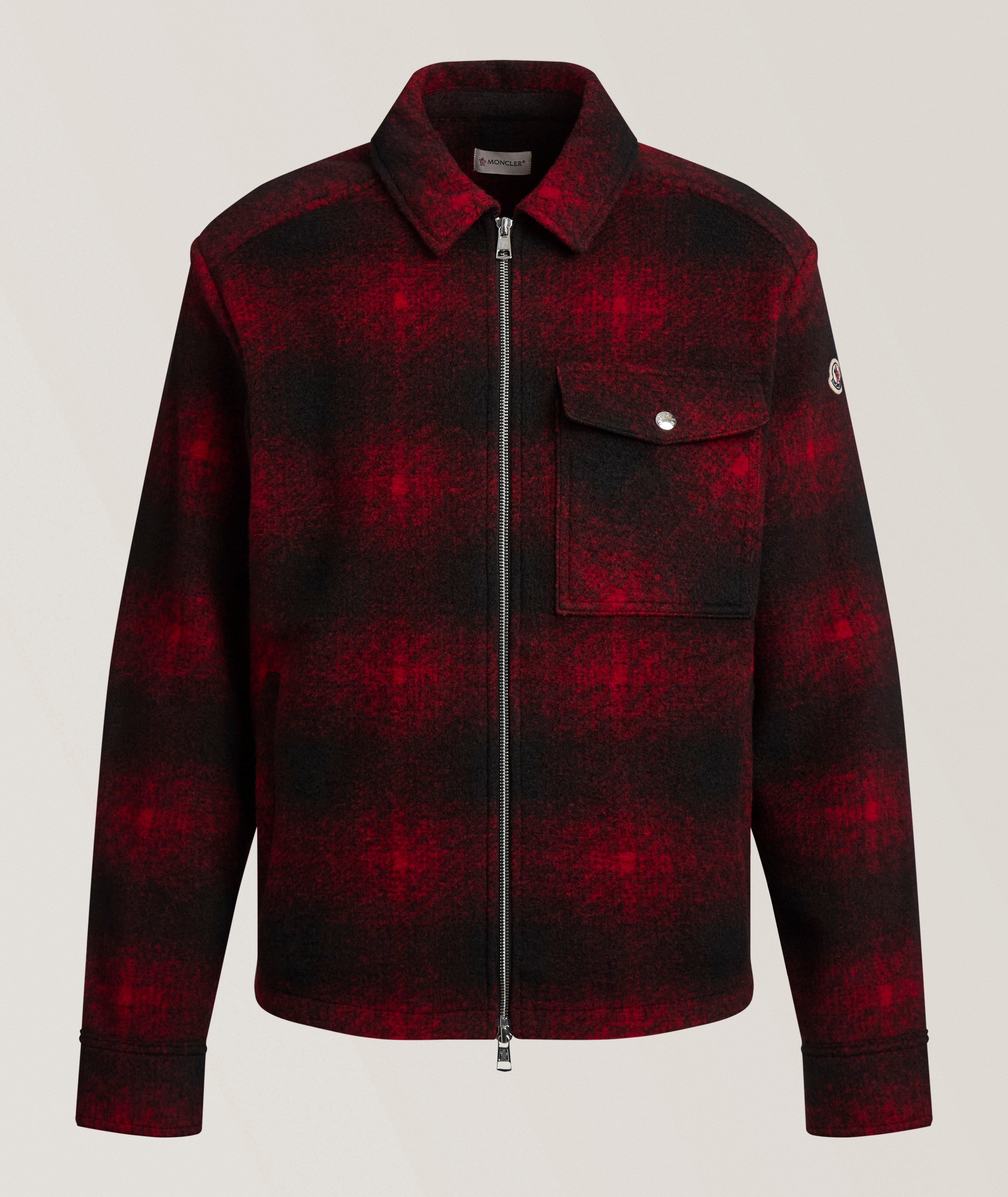 Moncler Brushed Plaid Overshirt 