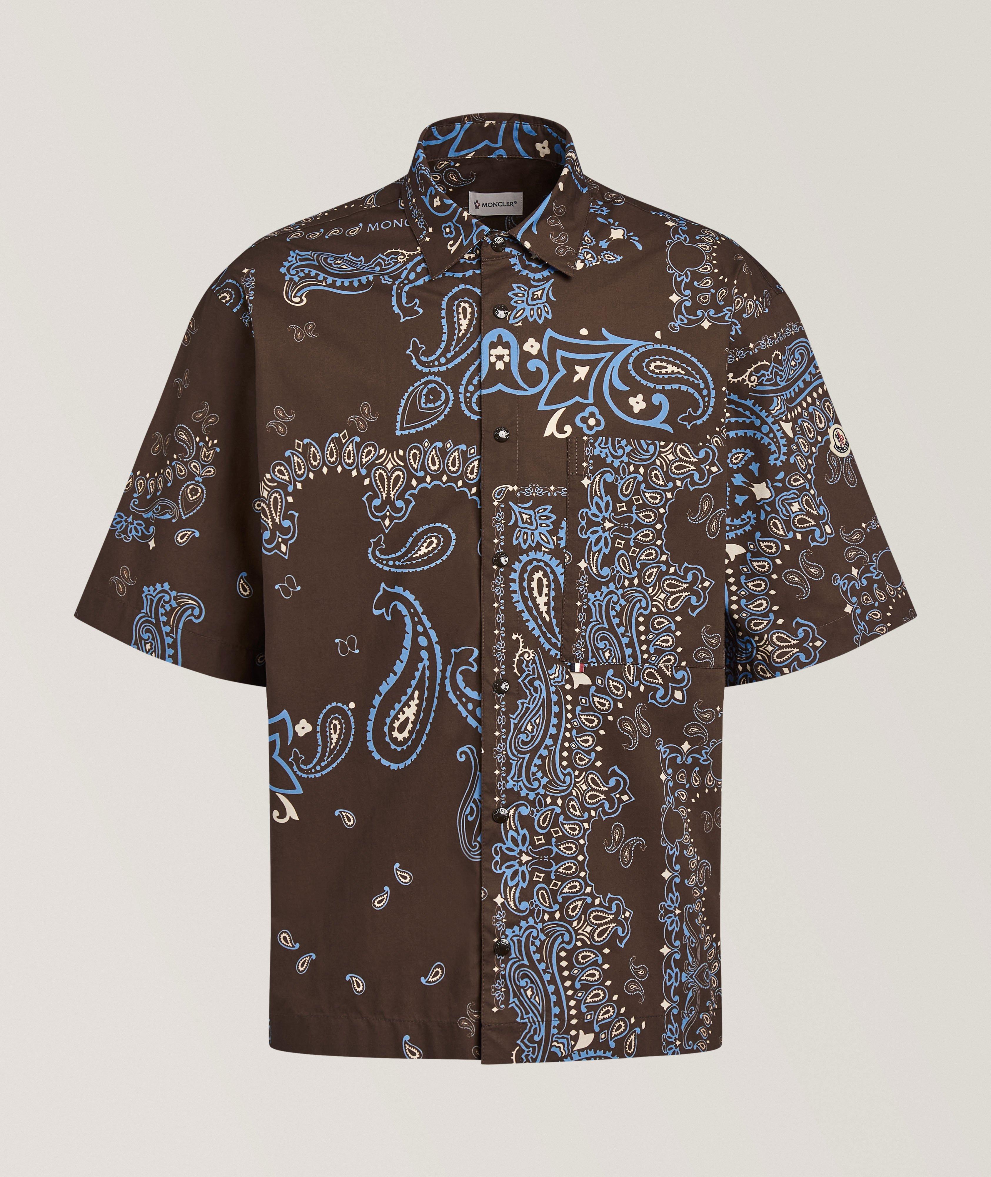 Moncler Chemise coton imprimé-paisley