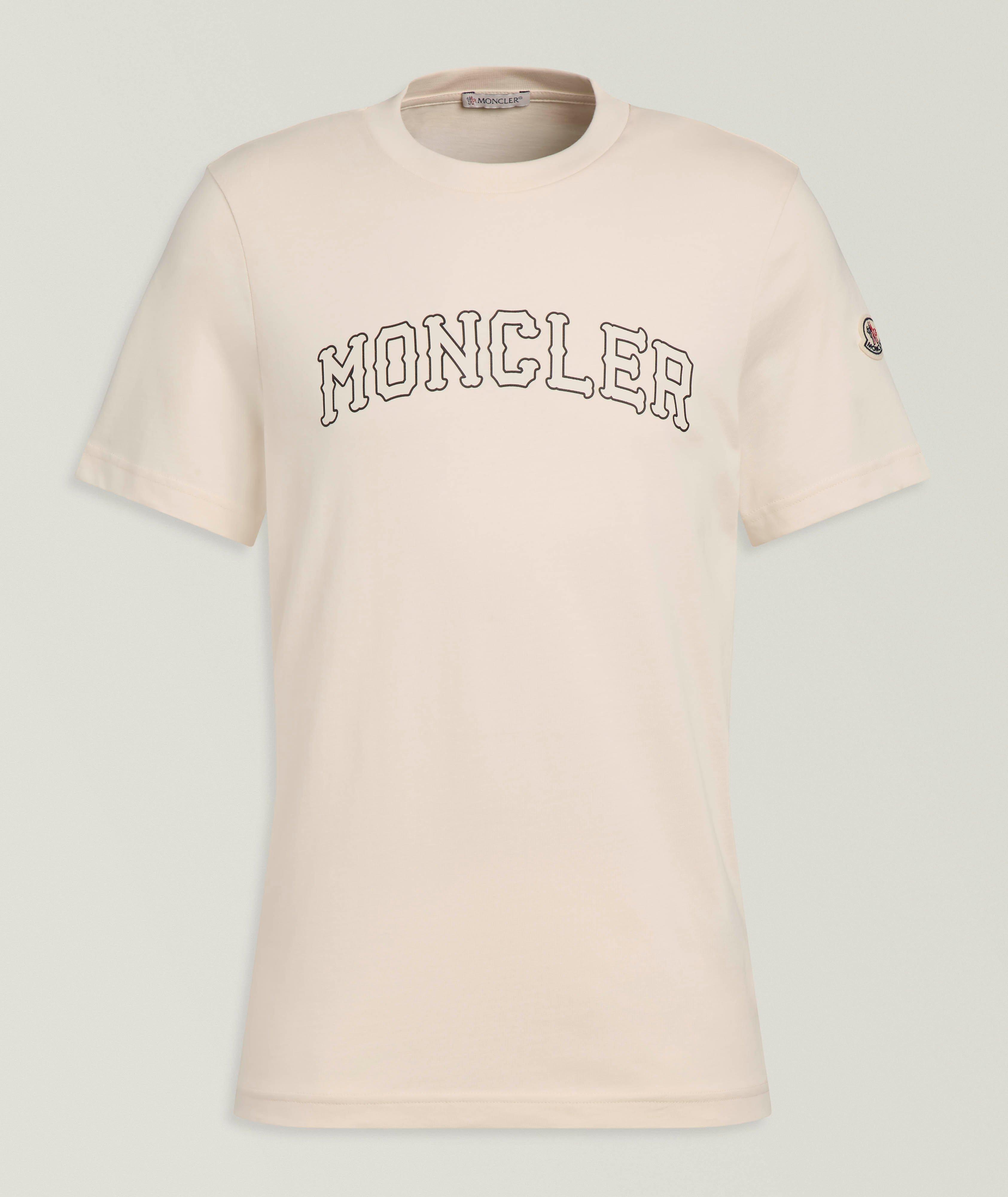 Moncler Text Logo Cotton T-Shirt | T-Shirts | Harry Rosen