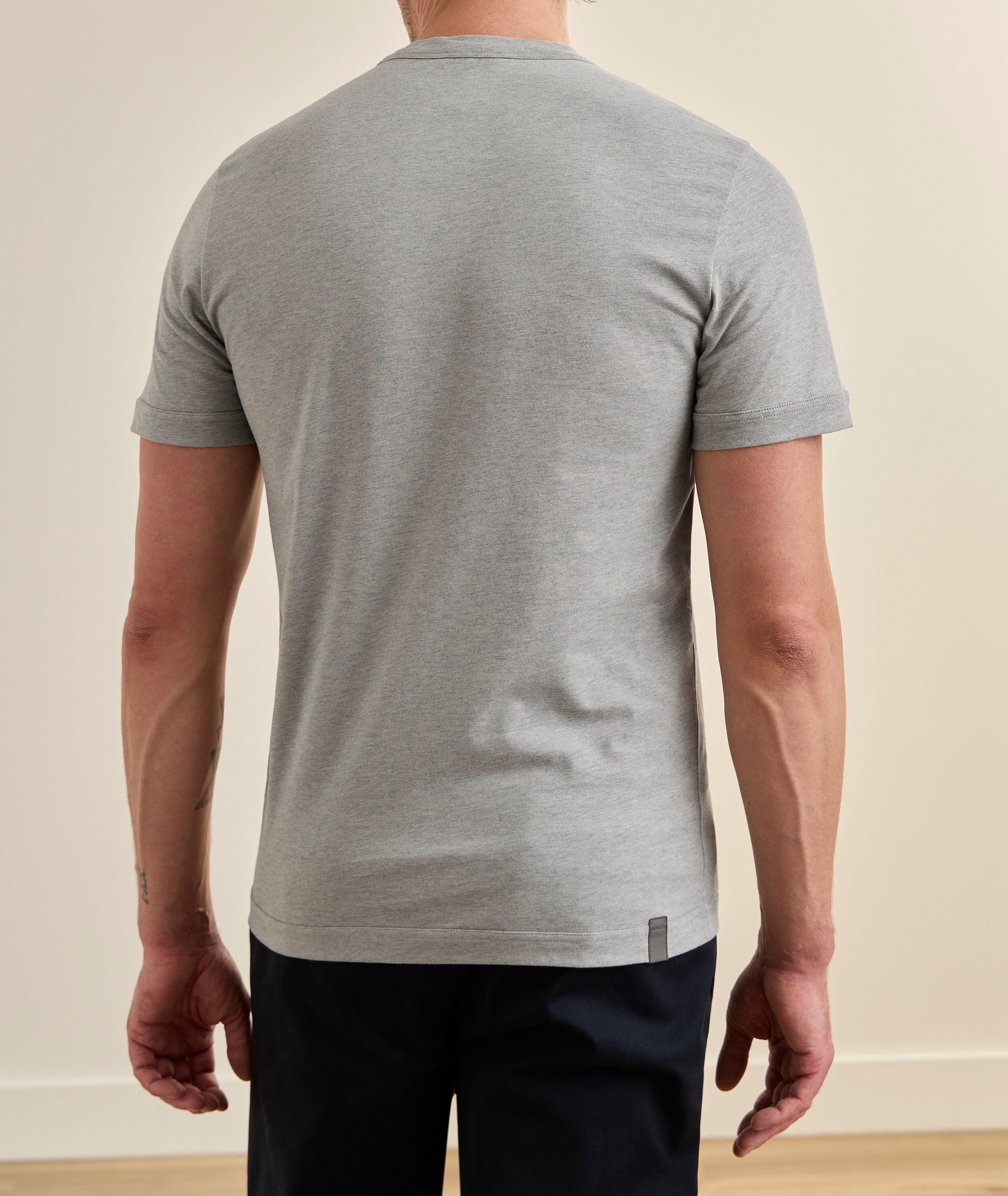 Leather Logo Cotton T-Shirt image 2