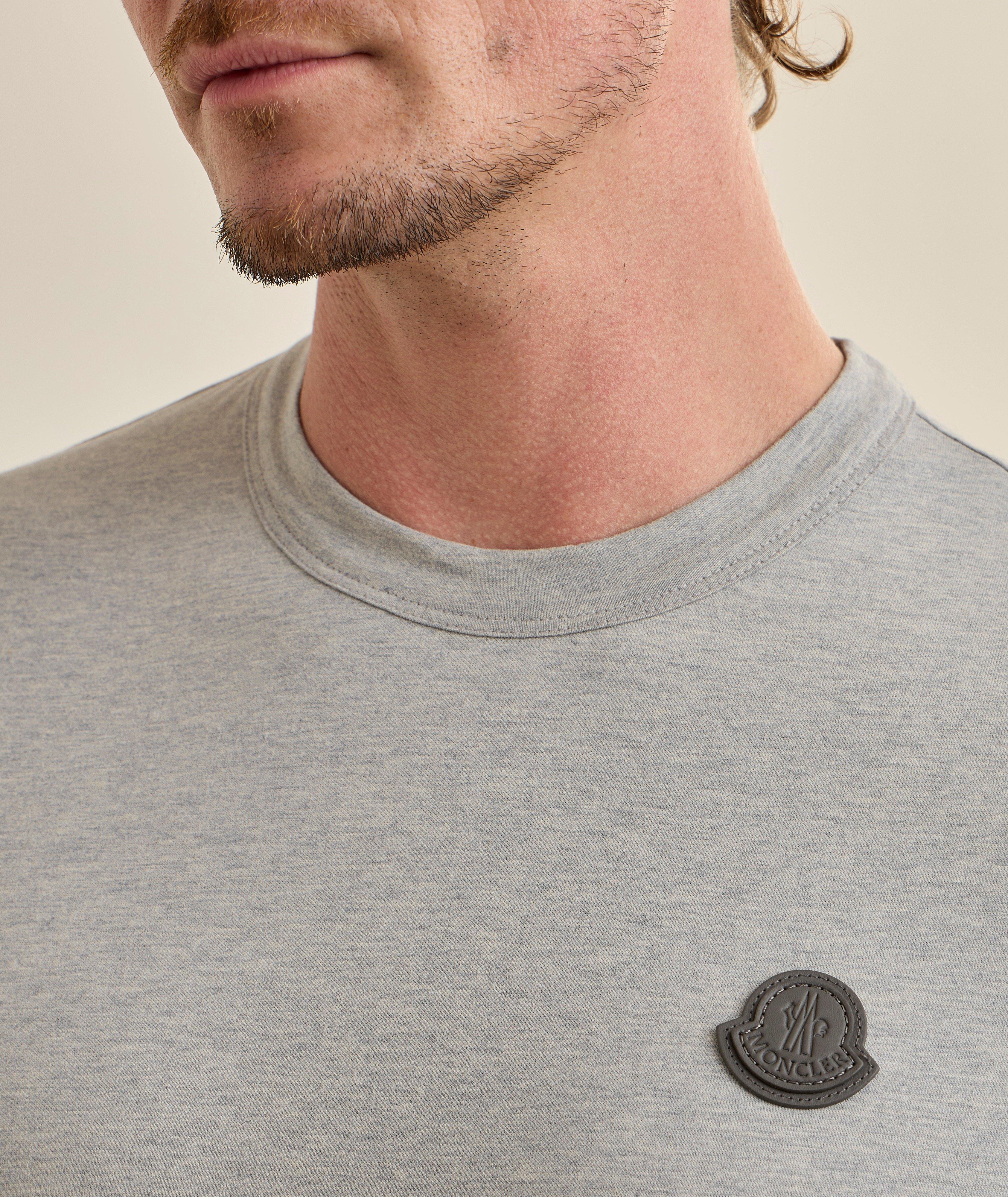 Leather Logo Cotton T-Shirt image 3