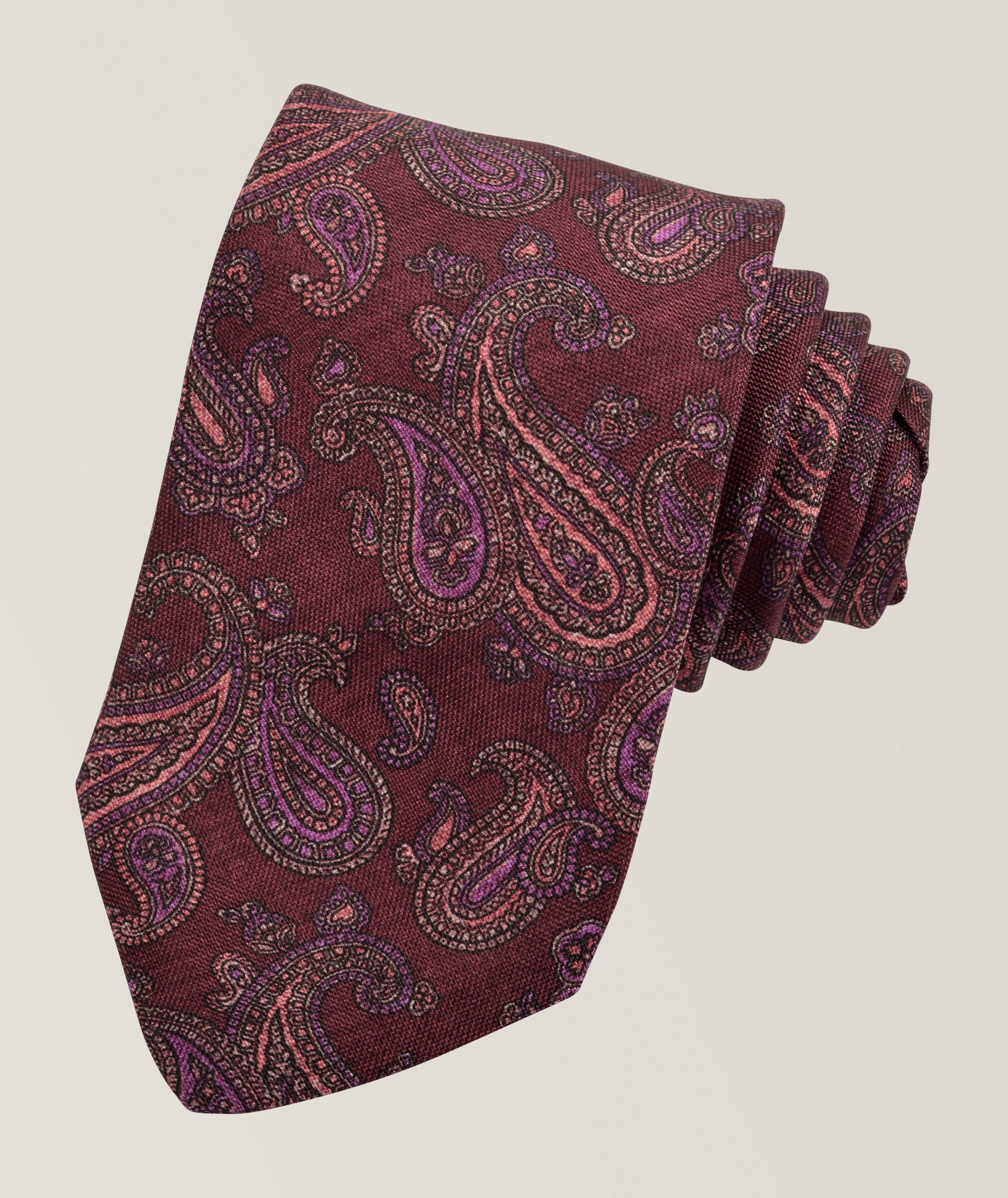 Dion Tonal Paisley Panama Silk Tie