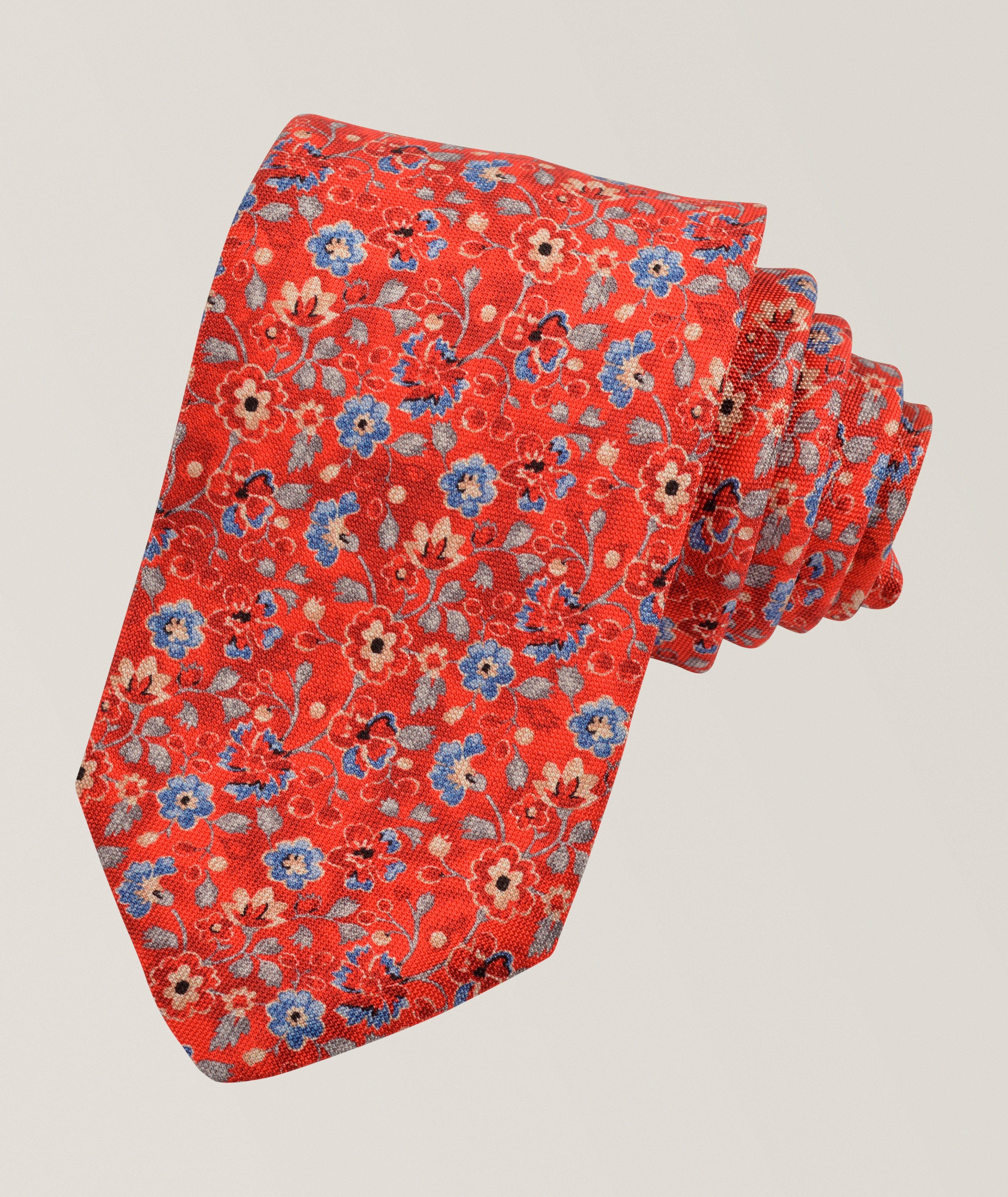 Dion Cravate en soie Panama floral