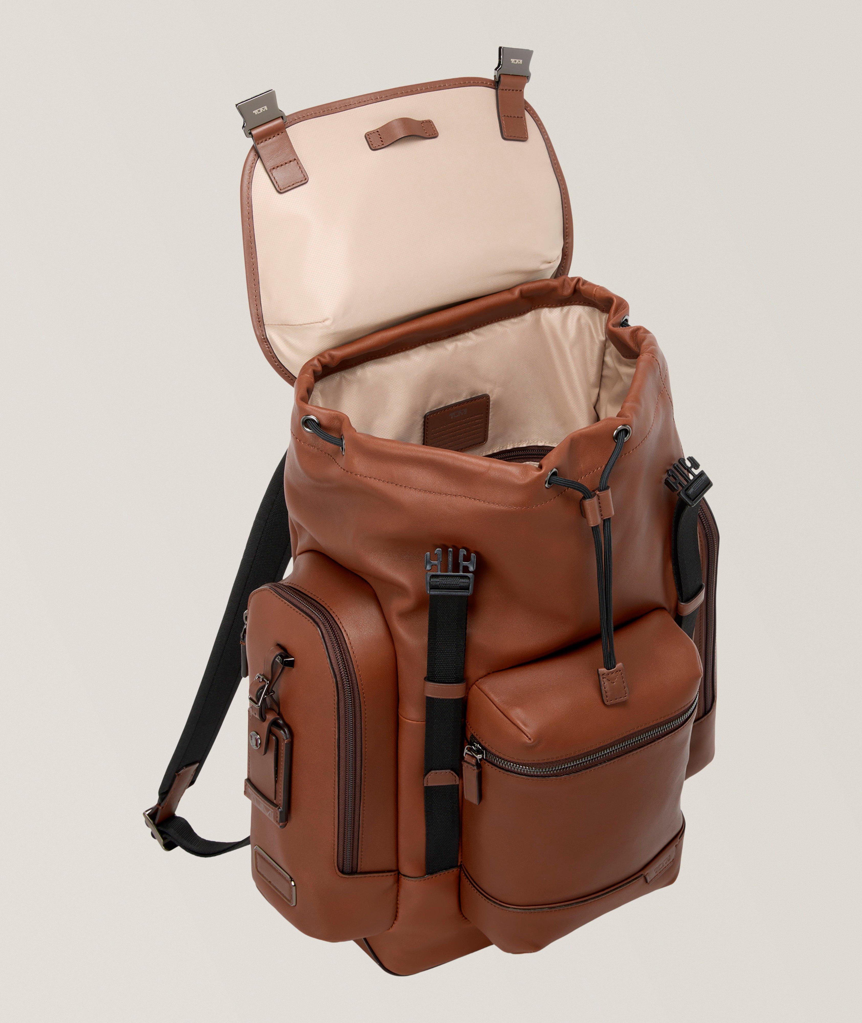 Harrison Griffen Leather Flap Backpack image 2