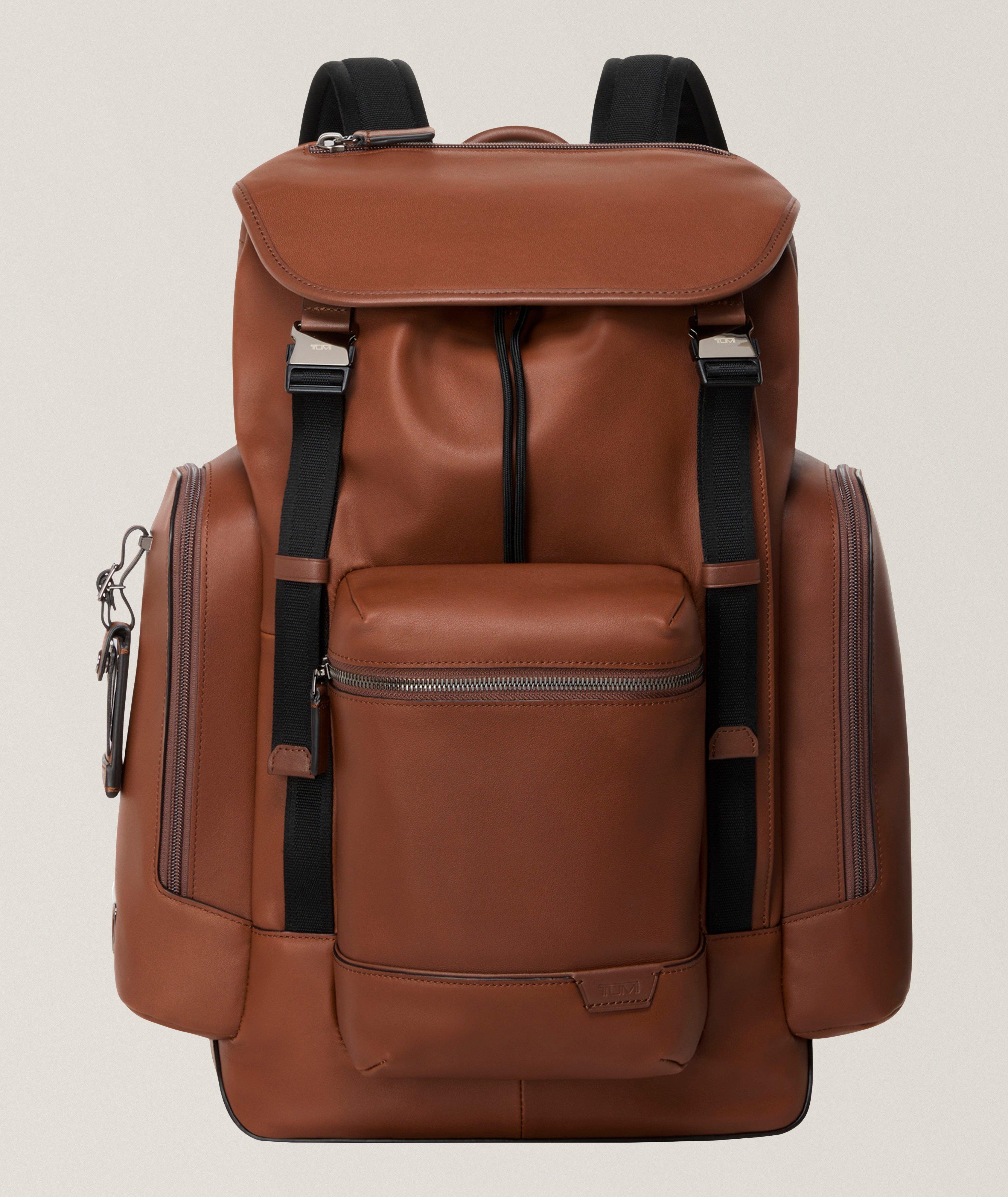 Harrison Griffen Leather Flap Backpack image 0