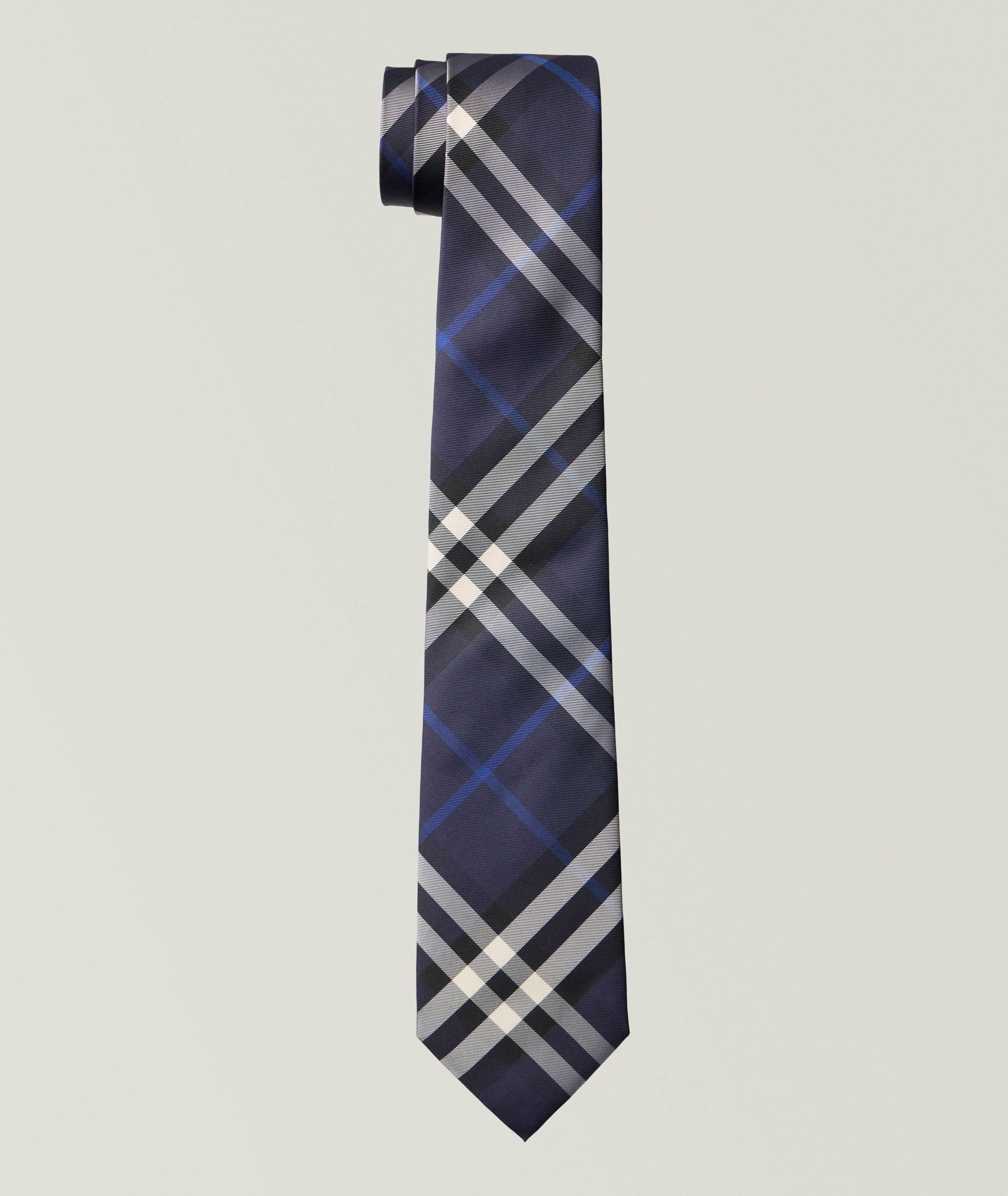 Burberry Large Check Silk Tie