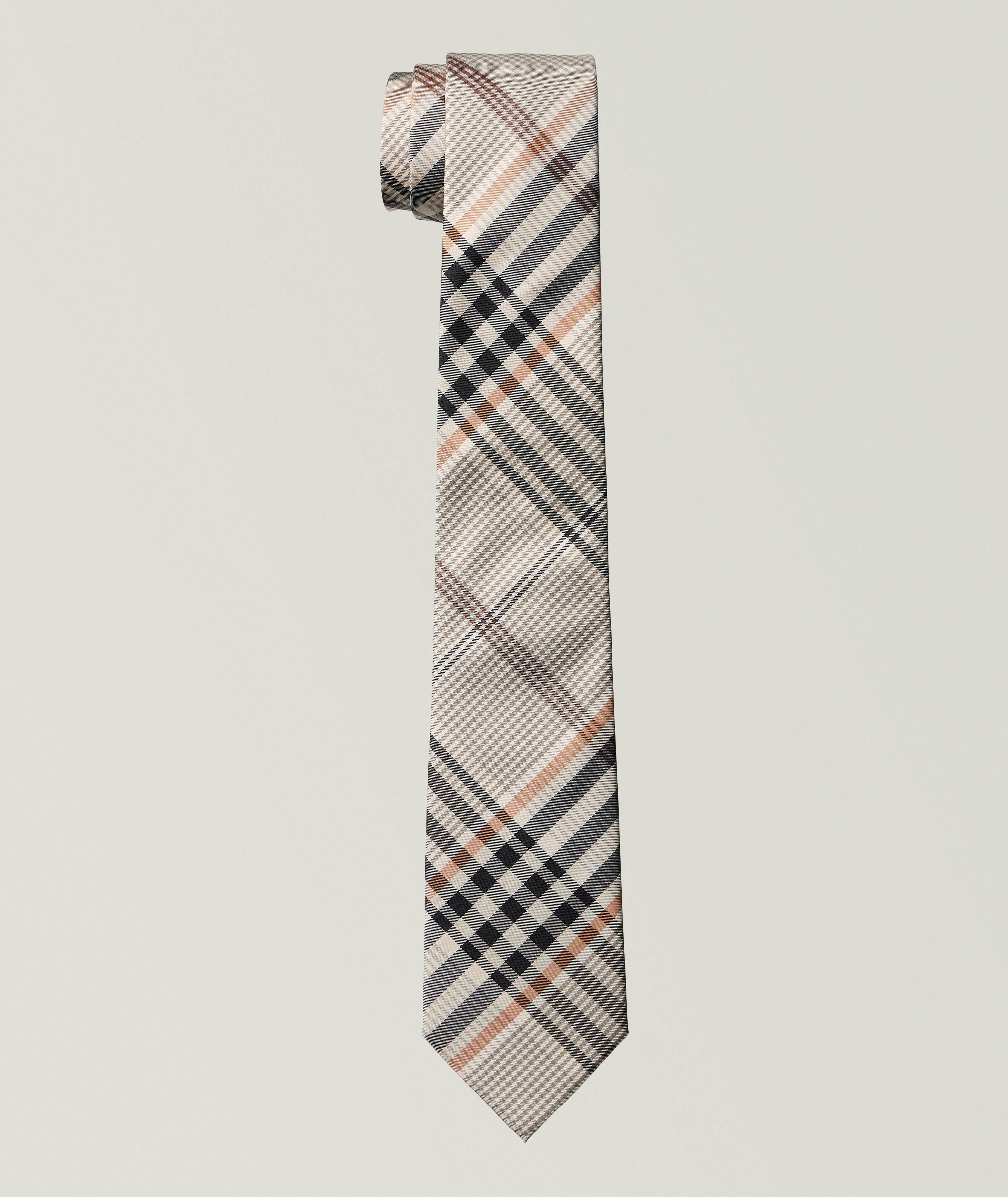 Burberry Check Silk Tie 