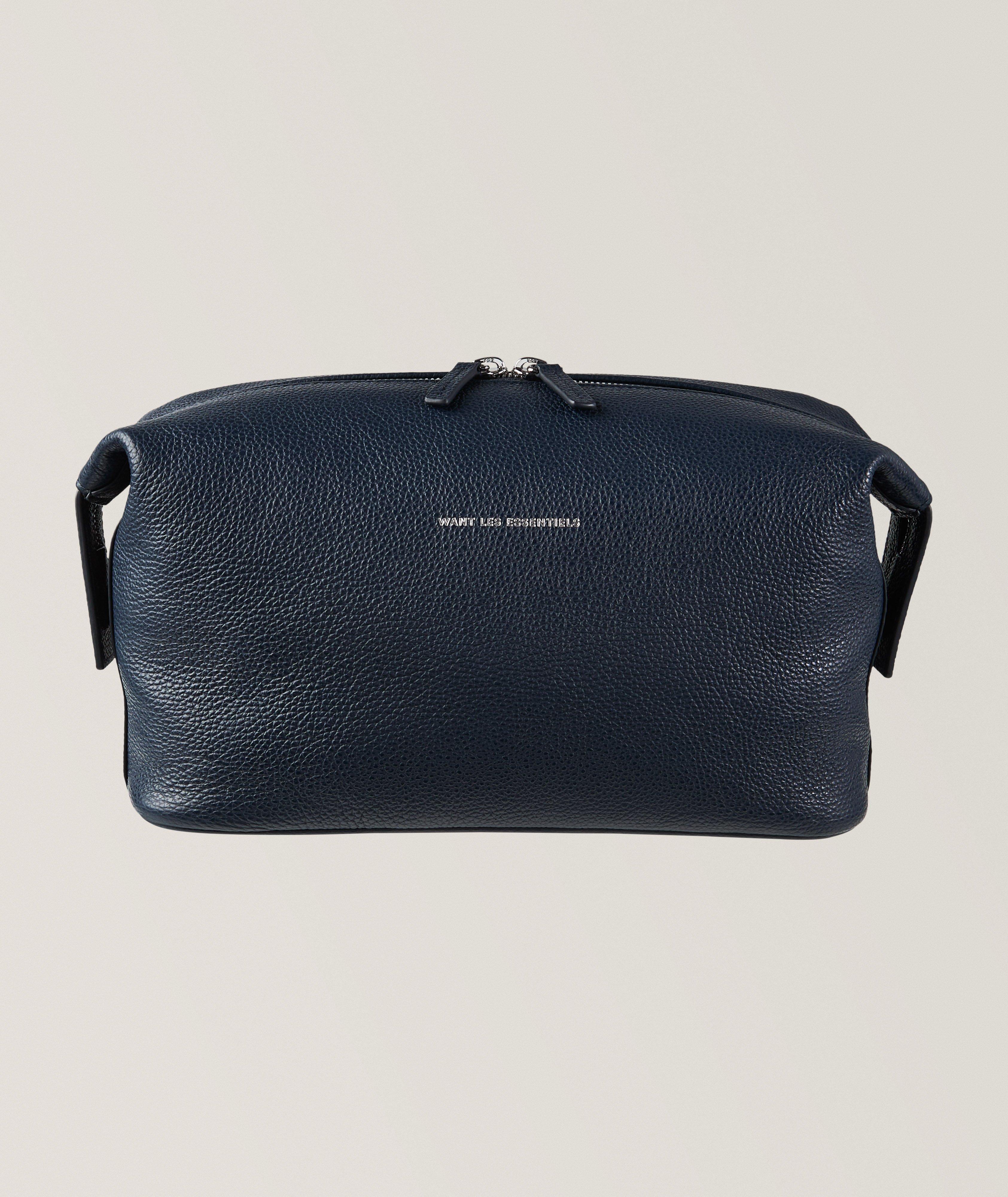 Want Les Essentiels Kenyatta Pebble-Grained Leather Toiletry Bag